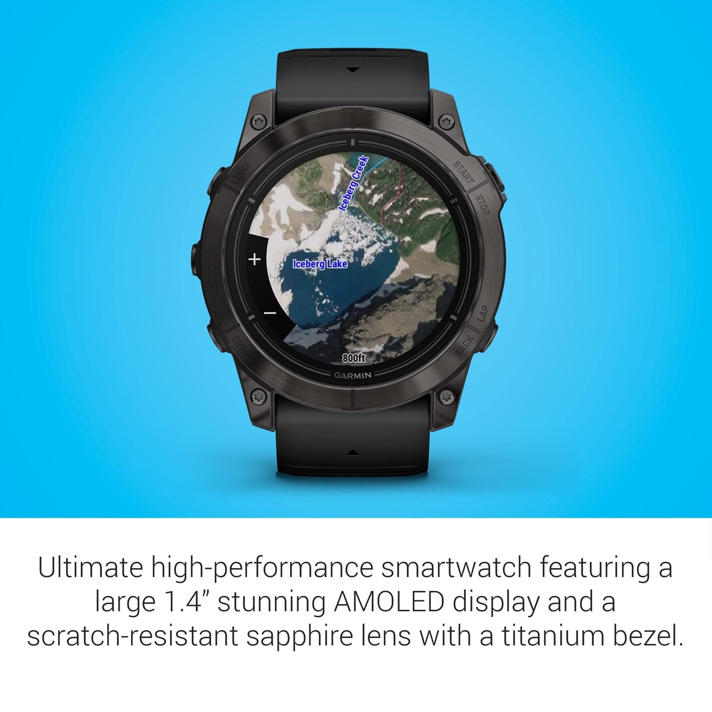 Garmin epix Pro (Gen 2) Sapphire Edition, 51 mm, montre intelligente haute performance, technologie d'entraînement avancée, lampe de poche intégrée, noir 