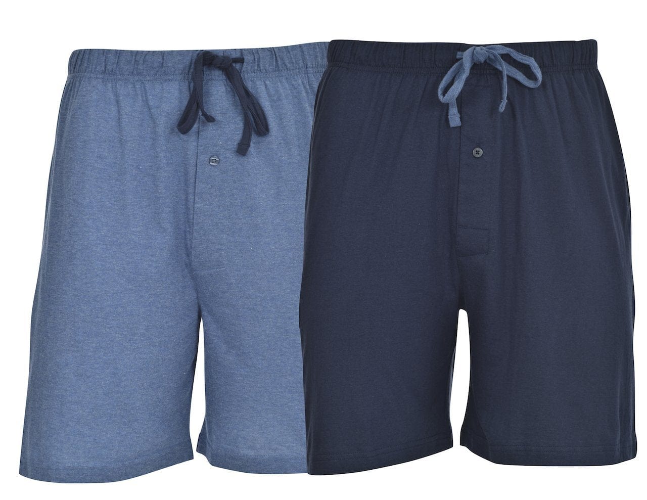 Hanes Men's 2-Pack Cotton Knit Shorts Waistband & Pockets, Assorted Colors and Sizes