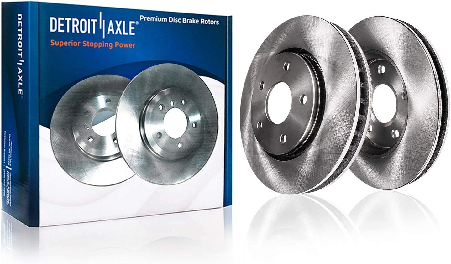 Detroit Axle - Kit de frein pour Toyota Camry 2007-2011, Avalon 2008-2012, Lexus ES350 2007-2012 Remplacement 2009 2010 Rotors de frein à disque Plaquettes de frein en céramique Kit de freins et rotors avant et arrière 