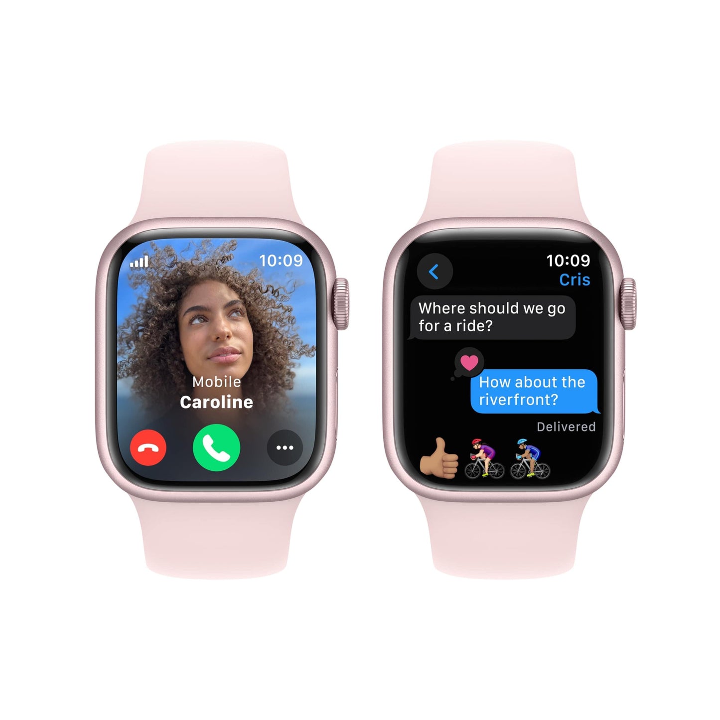 Apple Watch Series 9 [GPS + Cellular 45mm] Smartwatch con caja de Aluminio Rosa y Correa Deportiva Rosa M/L. Monitor de actividad física, aplicaciones de oxígeno en sangre y ECG, pantalla Retina siempre activa (renovada) 