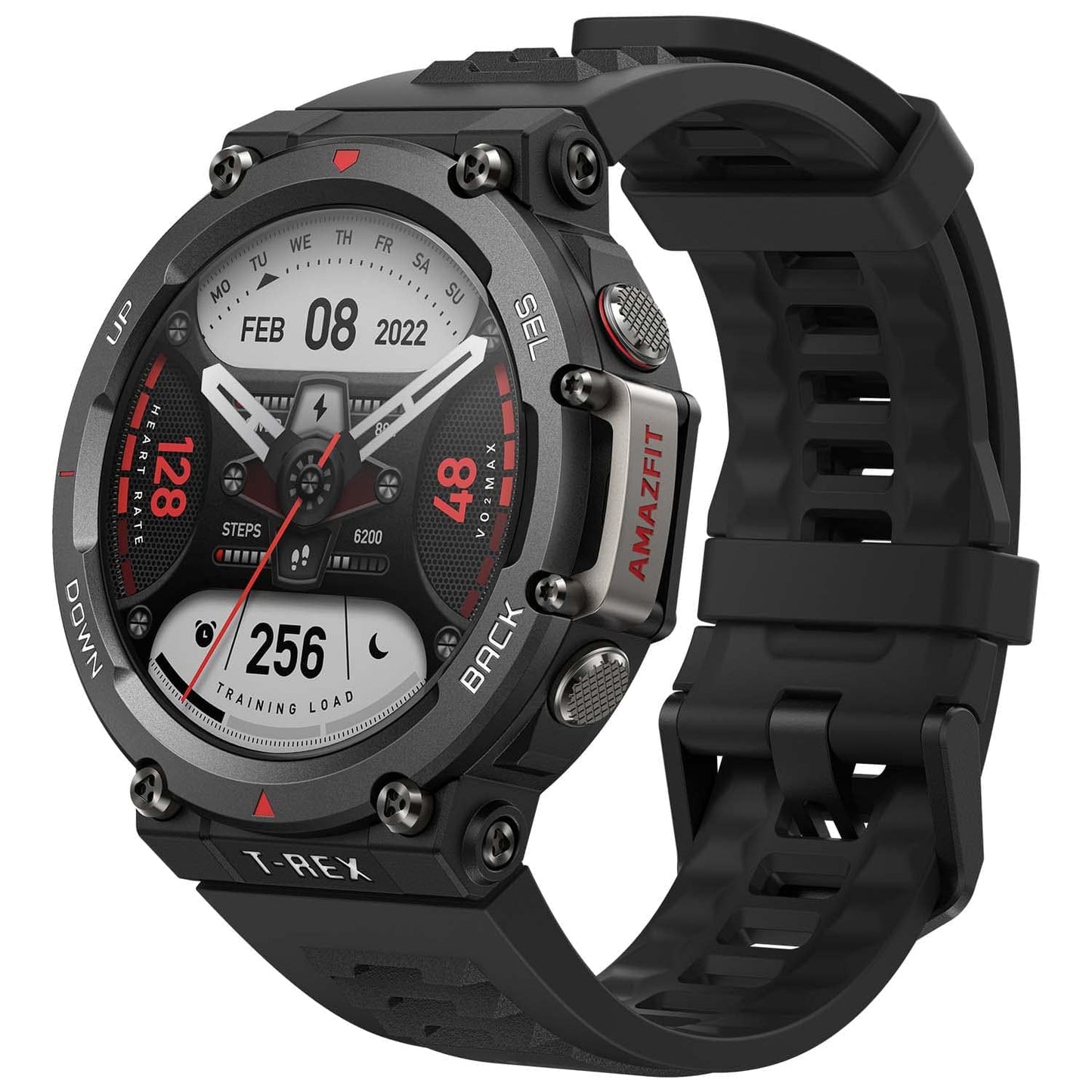 Reloj inteligente Amazfit T-Rex Ultra para hombre, duración de la batería de 20 días, buceo en apnea de 30 m, GPS de doble banda y soporte para mapas sin conexión, resistente al agua hasta 100 m, reloj deportivo para exteriores de grado militar, negro 