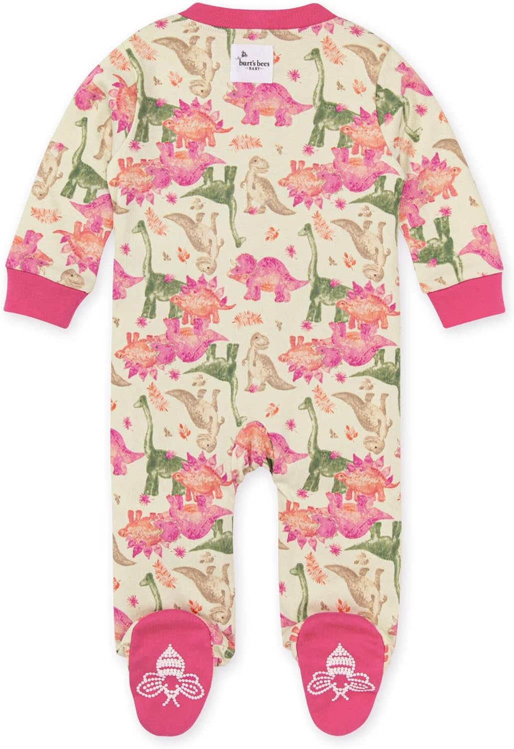 Burt's Bees Baby Baby Girls' Sleep and Play Pajamas, 100% Organic Cotton One-Piece Romper Jumpsuit Zip Front Pjs Xpress