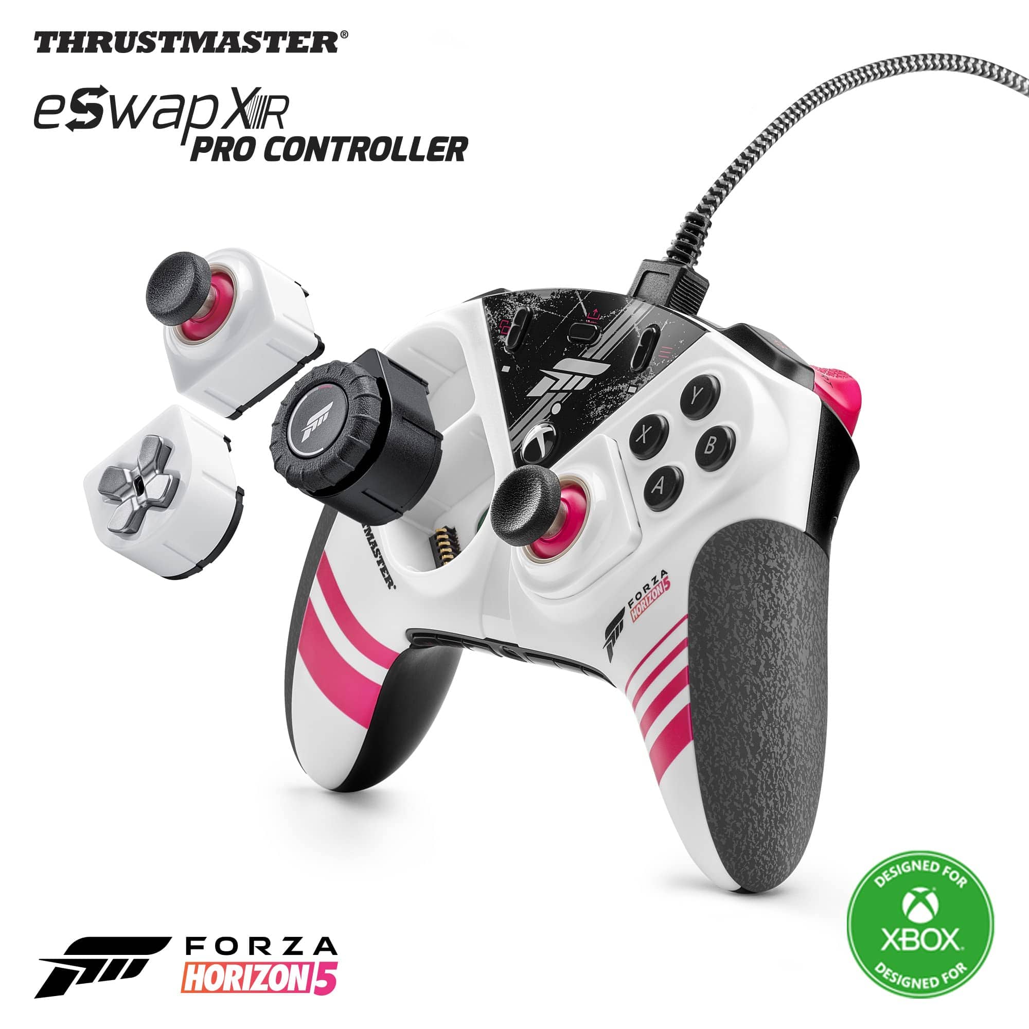 THRUSTMASTER ESWAP XR Pro Controller Forza Edition, Gamepad modular con cable, Módulo de volante de carreras, FORZA HORIZON 5 oficial y Xbox Series X|S, Mini-Sticks precisos, Interruptores táctiles 