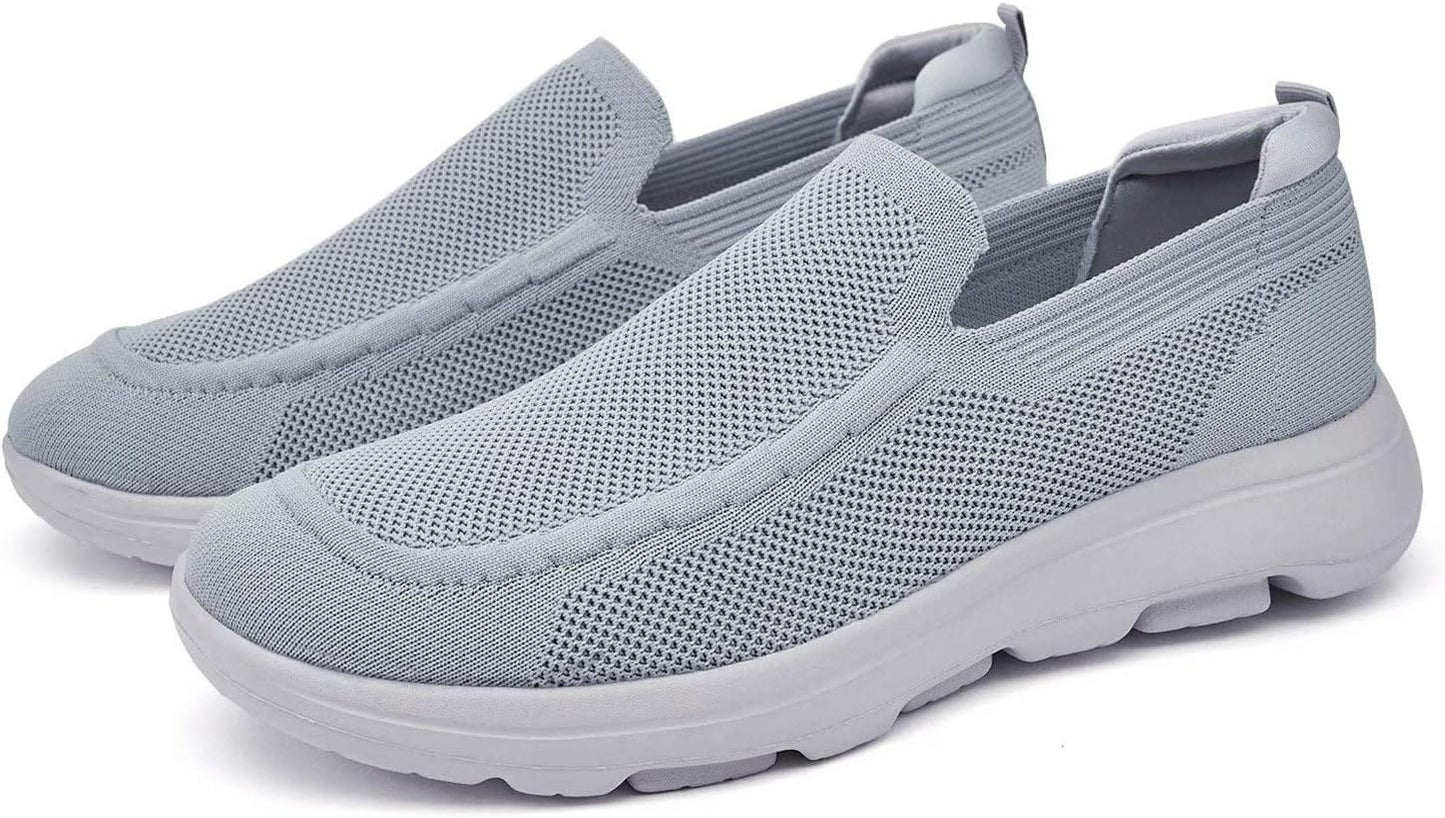 konhill Men's Breathable Walking Shoes - Tennis Casual Slip on Athletic Sneakers Xpress