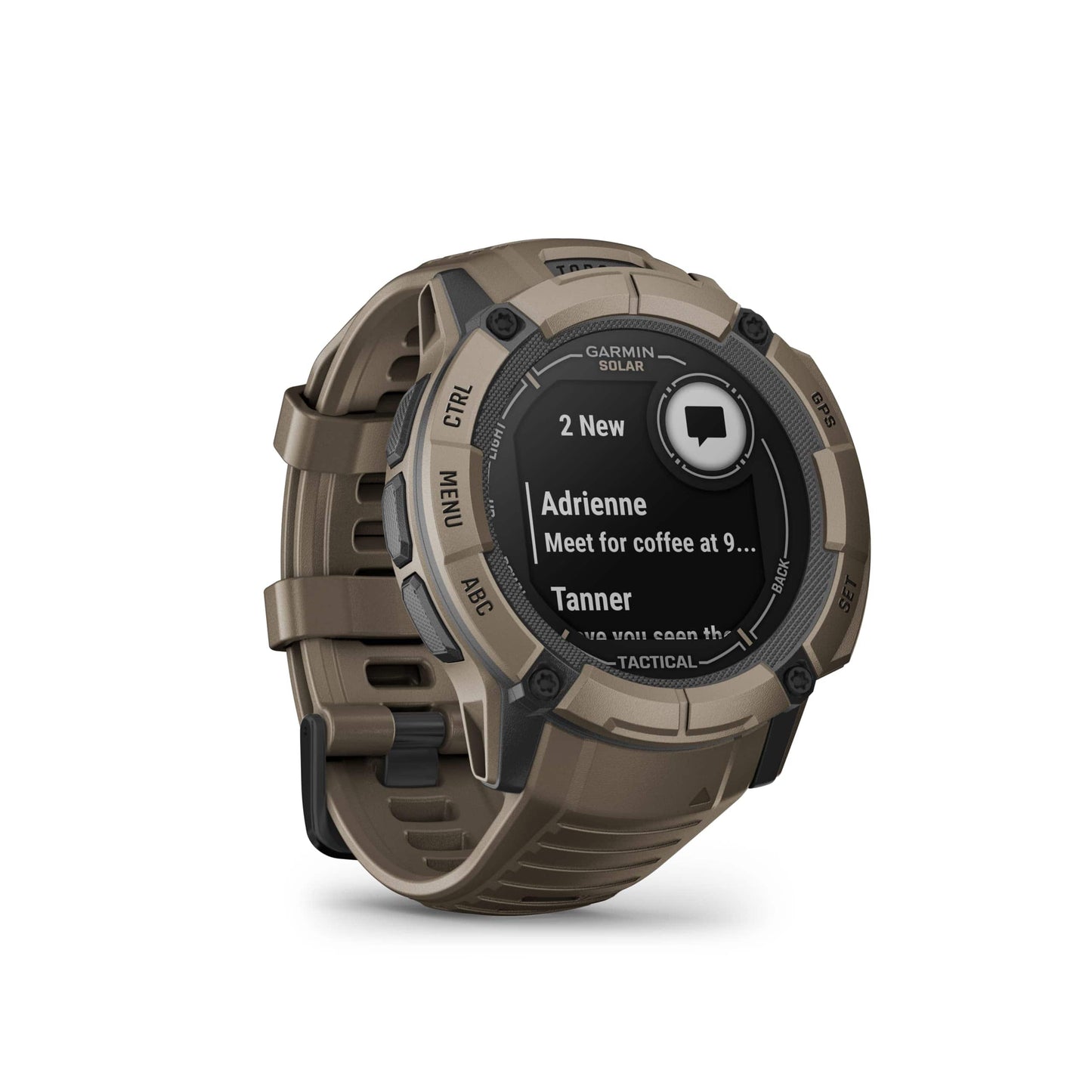 Garmin Instinct 2X Solar, montre intelligente GPS robuste, lampe de poche intégrée, capacité de charge solaire, GNSS multibande, mousse 