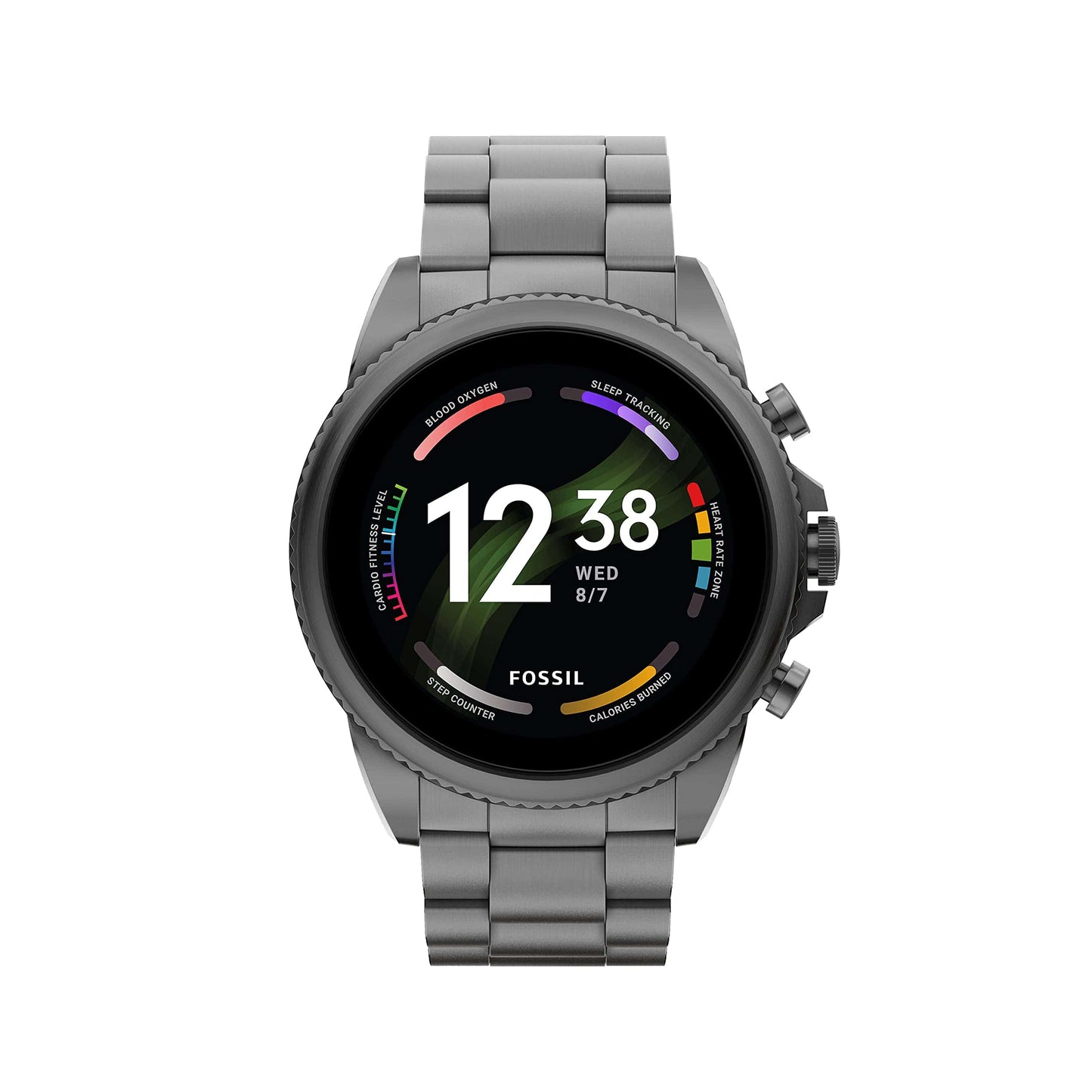 Fossil Gen 6 Reloj inteligente con pantalla táctil de 44 mm para hombres con Alexa incorporado, rastreador de ejercicios, rastreador de actividad, rastreador de sueño, GPS, altavoz, control de música, notificaciones de teléfonos inteligentes