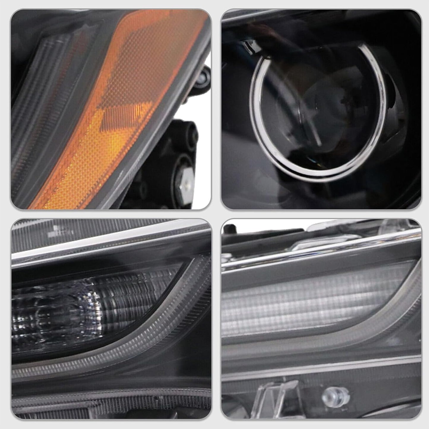 Compatible con Corolla SE 2020-2022 | XLE | XSE Conjunto de faros delanteros LED, faros de proyector con LED DRL compatible con Toyota Corolla 2020 2021 2022, repuesto del lado derecho del pasajero, carcasa negra 