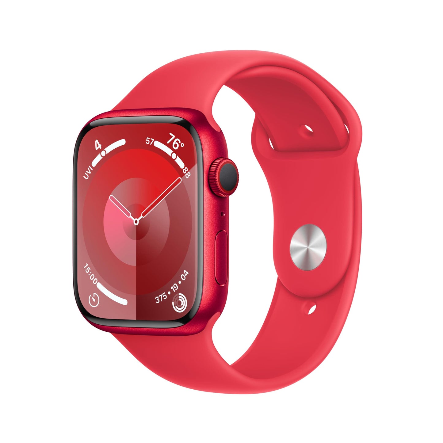 Reloj inteligente Apple Watch Series 9 [GPS + Cellular 45 mm] con caja de aluminio plateada y correa deportiva azul invierno. Monitor de actividad física, aplicaciones de ECG, pantalla Retina siempre activa, carbono neutro 