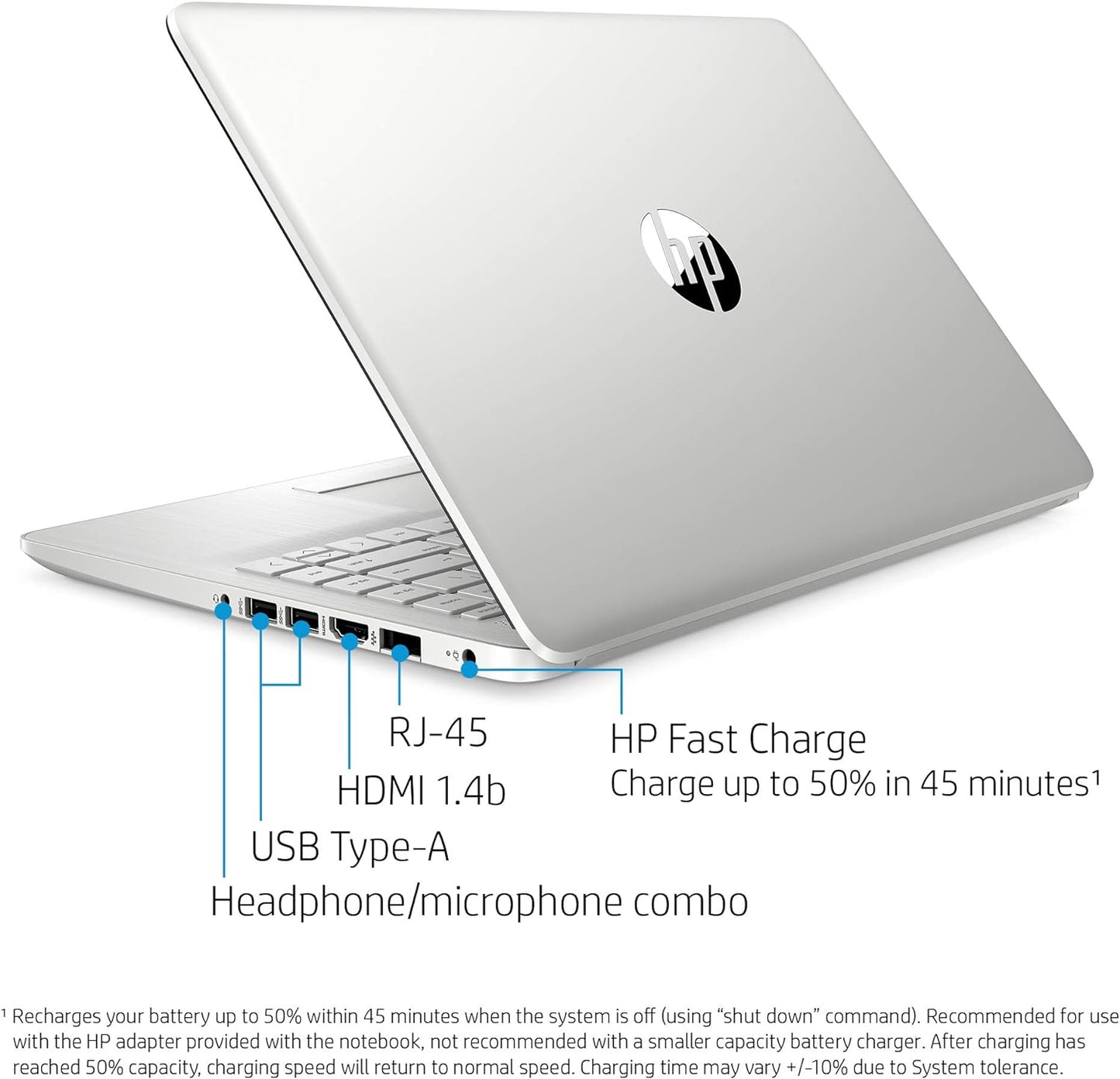 HP 14 Laptop, Intel Celeron N4020, 4 GB RAM, 64 GB Storage, 14-inch Micro-edge HD Display, Windows 11 Home, Thin & Portable, 4K Graphics, One Year of Microsoft 365 (14-dq0040nr, 2021, Snowflake White) Xpress