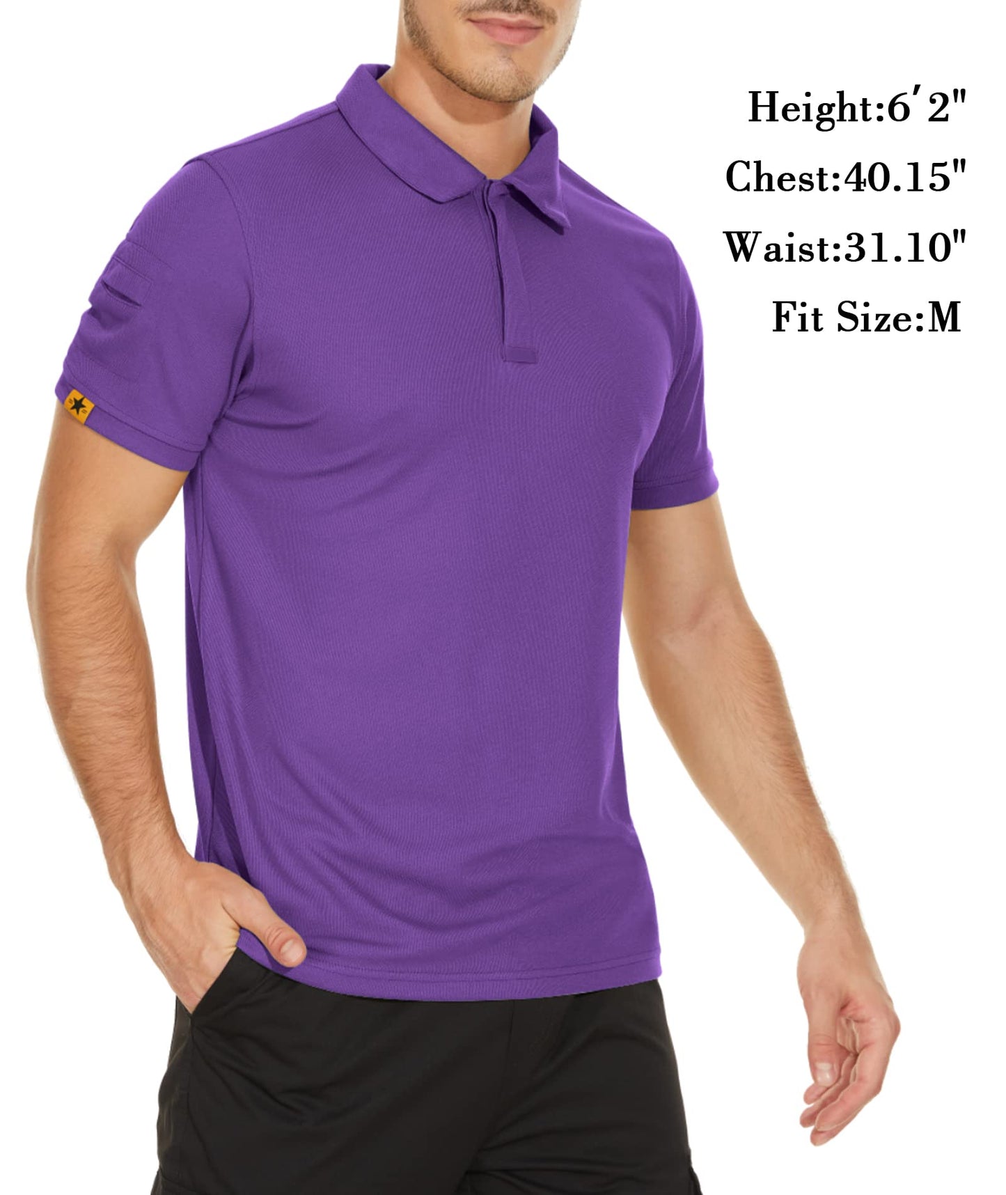 V VALANCH Mens Polo Shirts Short Sleeve Moisture Wicking Golf Polo Athletic Collared Shirt Tennis T-Shirt Tops