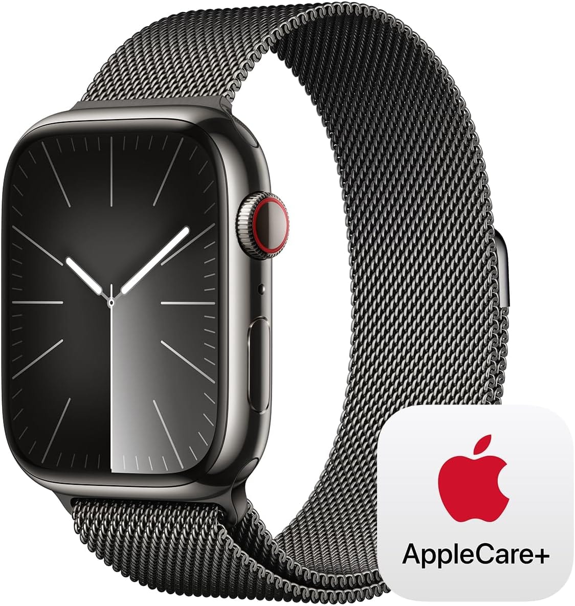 Apple Watch Series 9 [GPS + Cellular 45mm] Smartwatch with Gold Stainless Steel Case with Gold Milanese Loop. Fitness Tracker, Blood Oxygen & ECG Apps, Always-On Retina Display