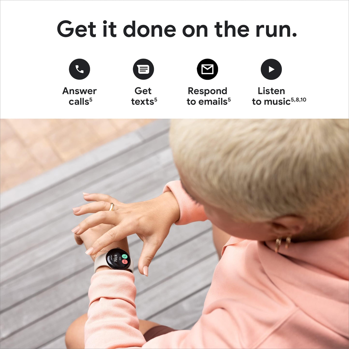 Google Pixel Watch - Montre intelligente Android avec suivi d'activité Fitbit - Suivi de la fréquence cardiaque - Boîtier en acier inoxydable noir mat avec bracelet Obsidian Active - LTE 