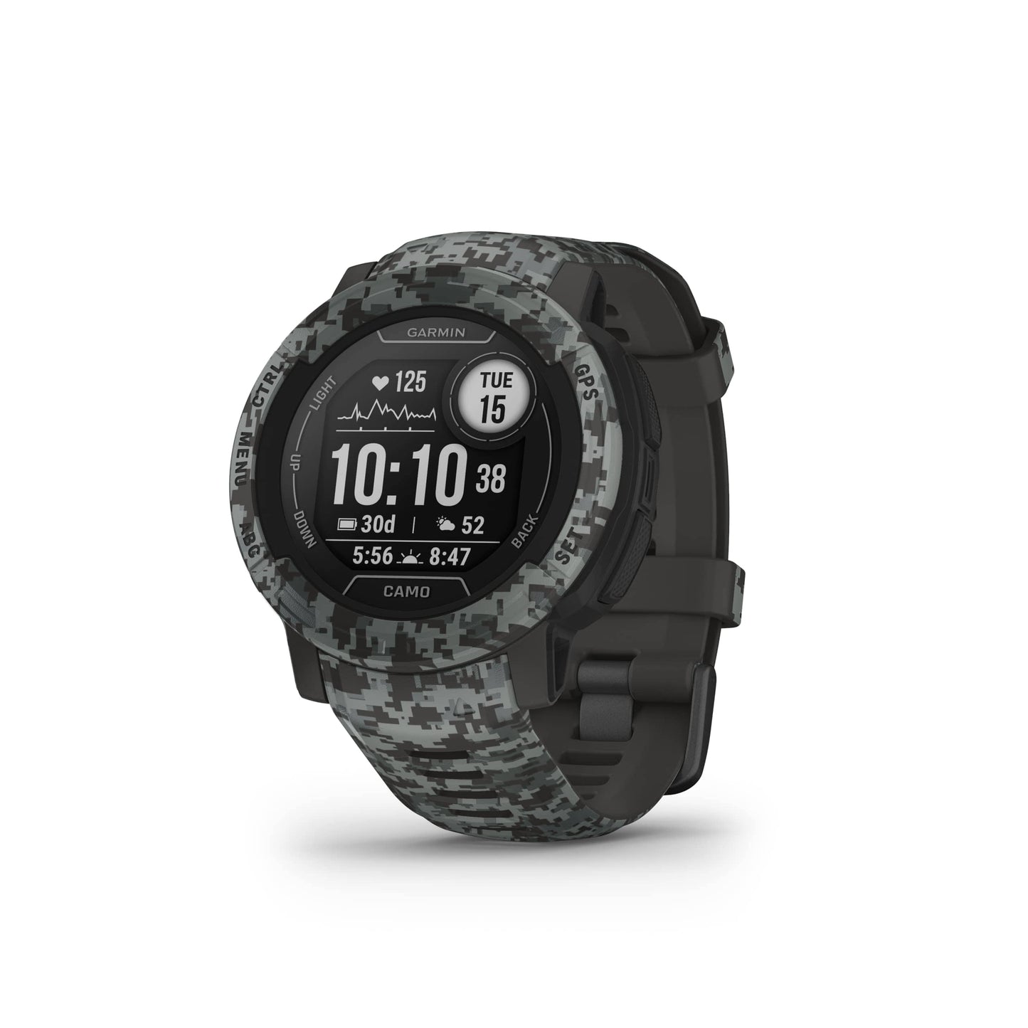 Garmin Instinct 2 Solar, edición táctica, reloj GPS para exteriores, capacidades de carga solar, compatibilidad con múltiples GNSS, enrutamiento Trackback, negro 