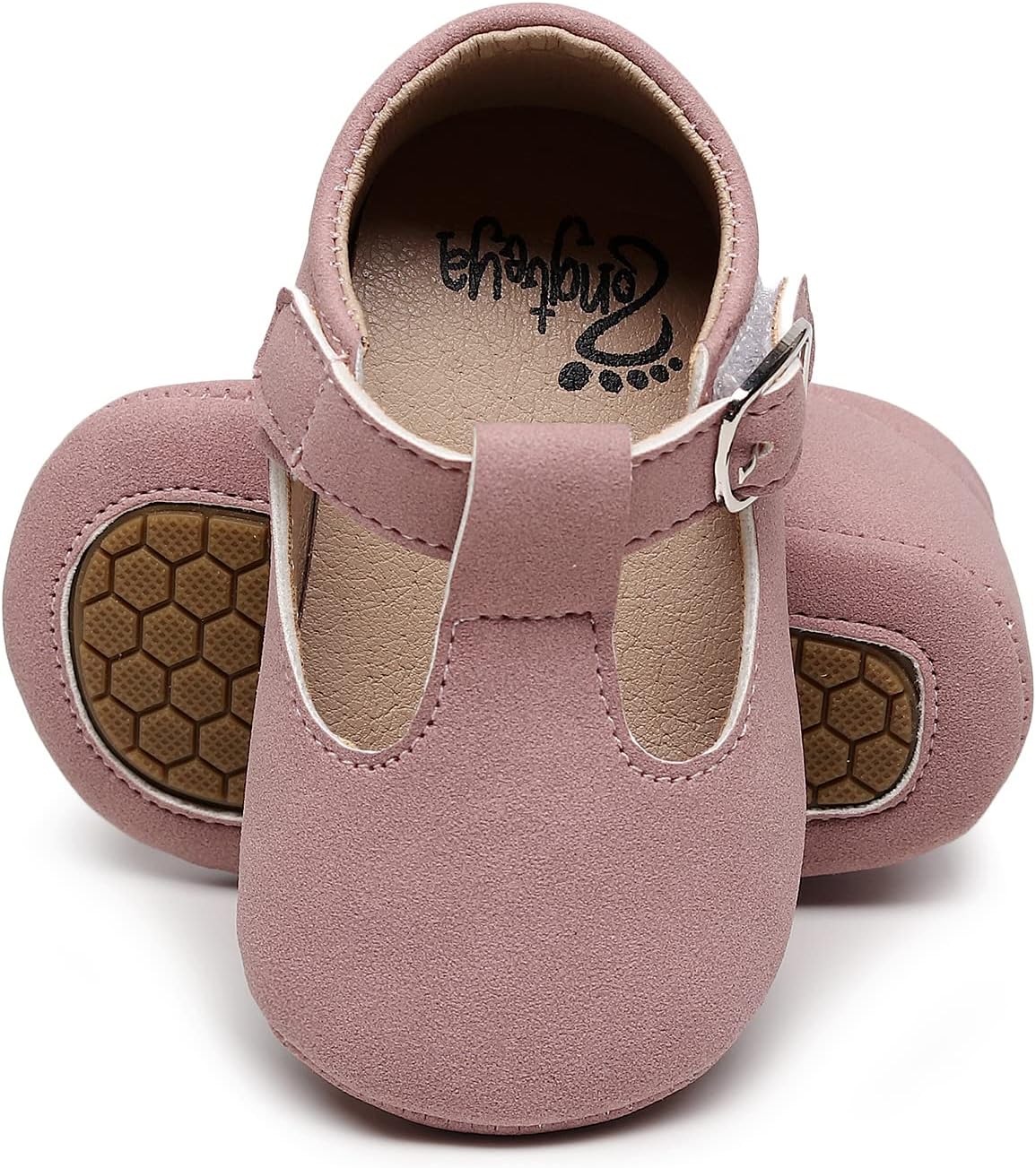 HONGTEYA Infant Baby Girls Mary Jane Flats Non Slip for Toddler First Walkers Soft Sole PU Leather Crib Shoes Sneaker Wedding Party Christmas Princess Dress Shoes Baby Moccasins Girls Xpress