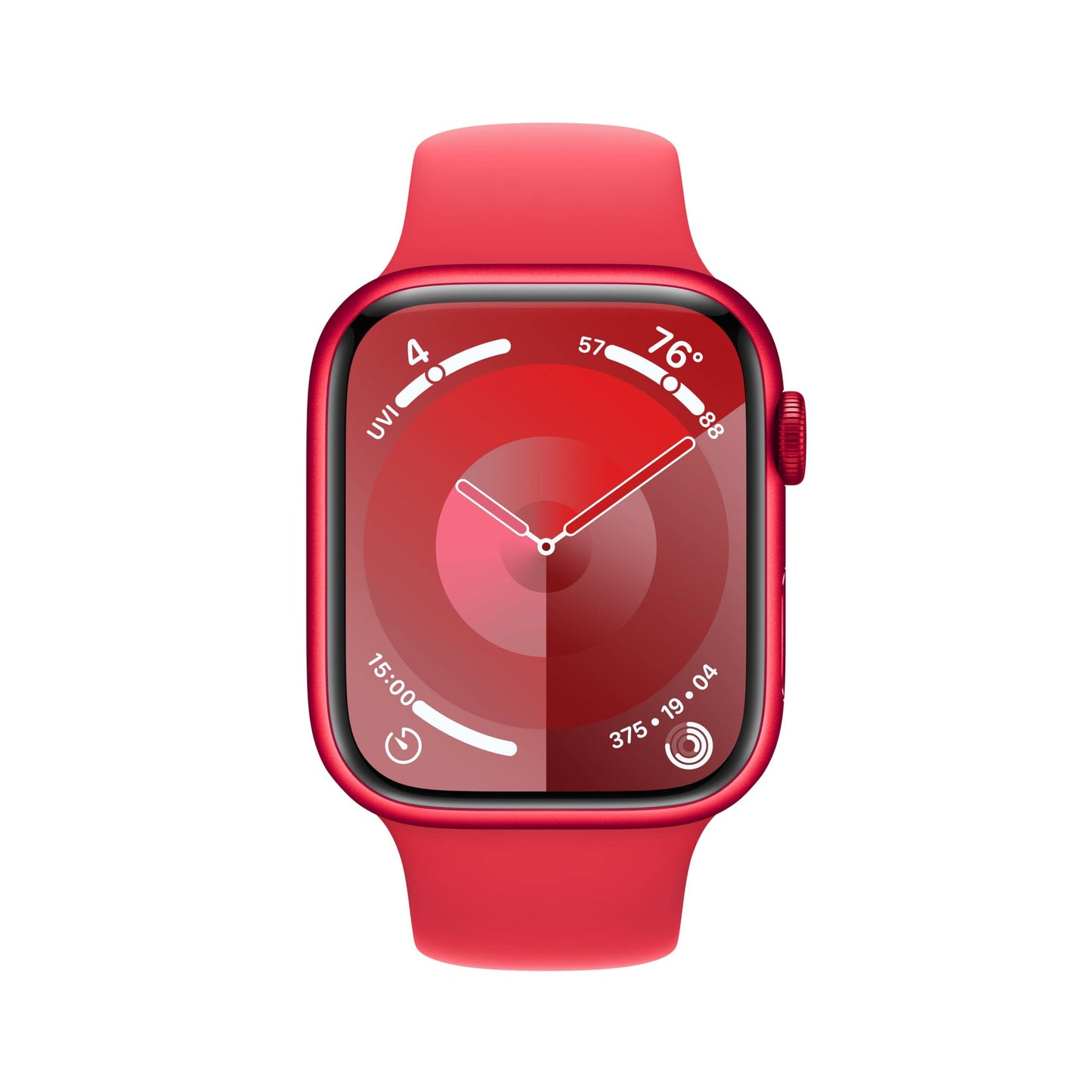 Reloj inteligente Apple Watch Series 9 [GPS 45 mm] con caja de aluminio rosa y correa deportiva rosa. Monitor de actividad física, aplicaciones de ECG y oxígeno en sangre, pantalla Retina siempre encendida, carbono neutro 