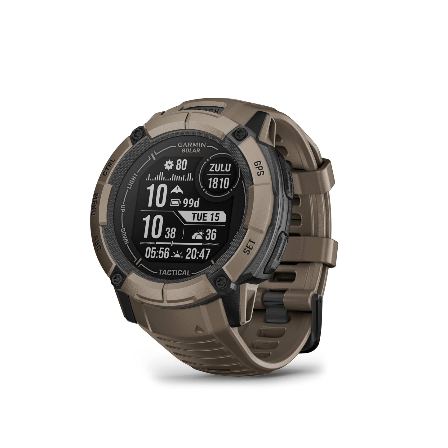 Garmin Instinct 2X Solar, montre intelligente GPS robuste, lampe de poche intégrée, capacité de charge solaire, GNSS multibande, mousse 