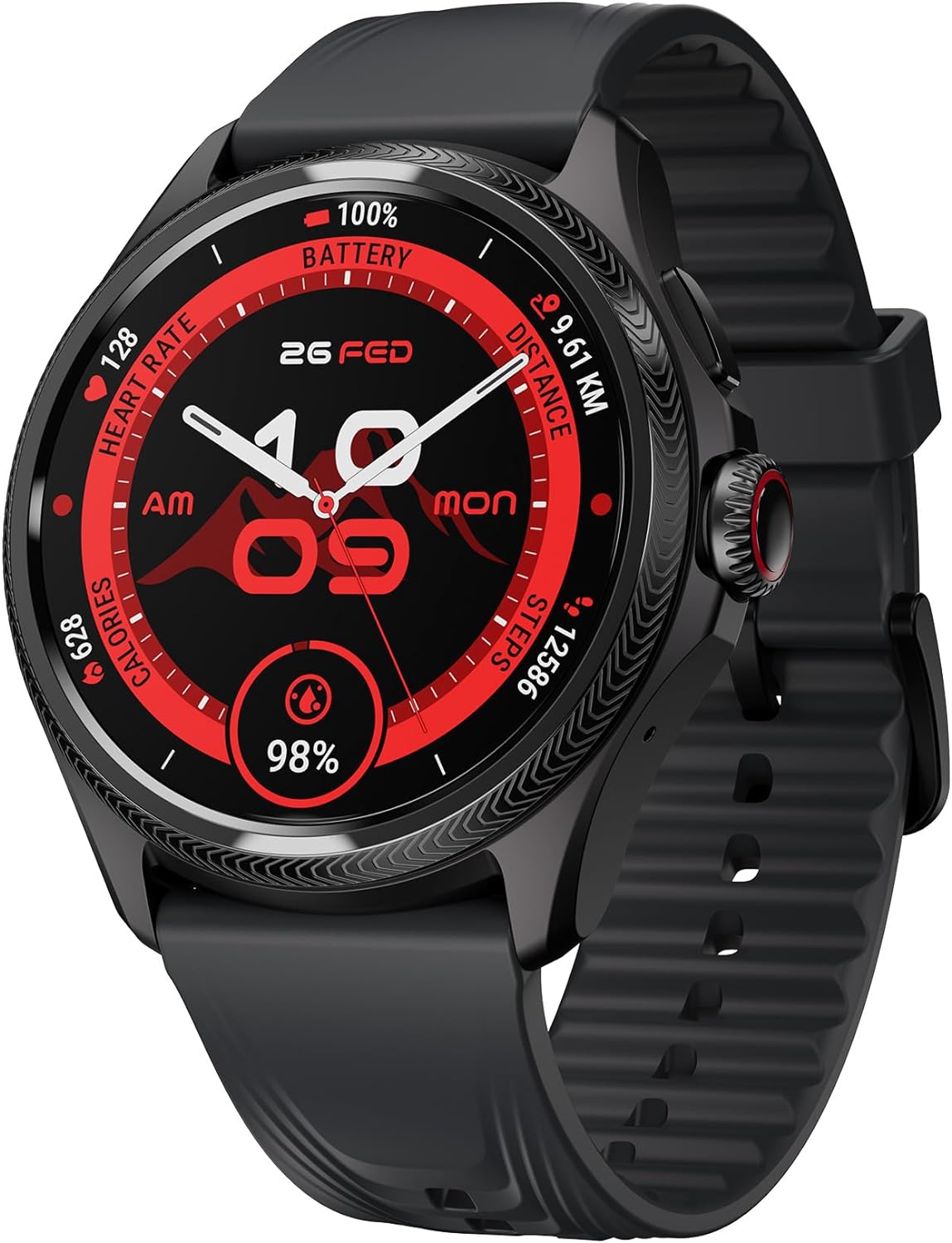 Montre connectée Ticwatch Pro 5 Enduro pour hommes, 1,43 pouces, Android Wear OS, batterie de 90 heures, plus de 110 modes d'entraînement, fréquence cardiaque 7/24, moniteur d'activité physique, extérieur, boussole GPS 5 ATM, compatible Android uniquement 