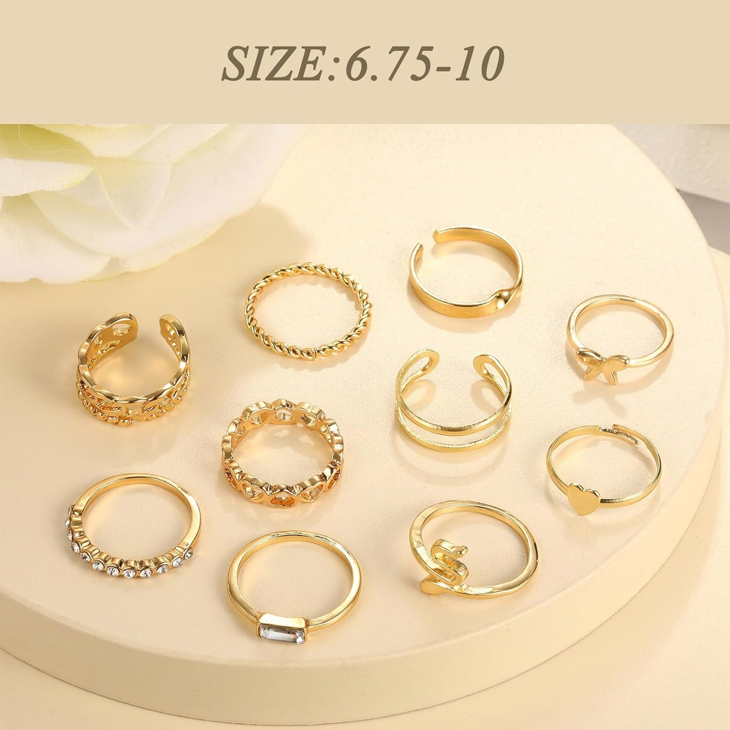 ÌF ME 24 Pcs Gold Vintage Knuckle Rings Set for Women Girls, Boho Dainty Stackable Midi Finger Rings, Snake Butterfly Signet Fashion Ring Pack Jewelry Gifts. Xpress