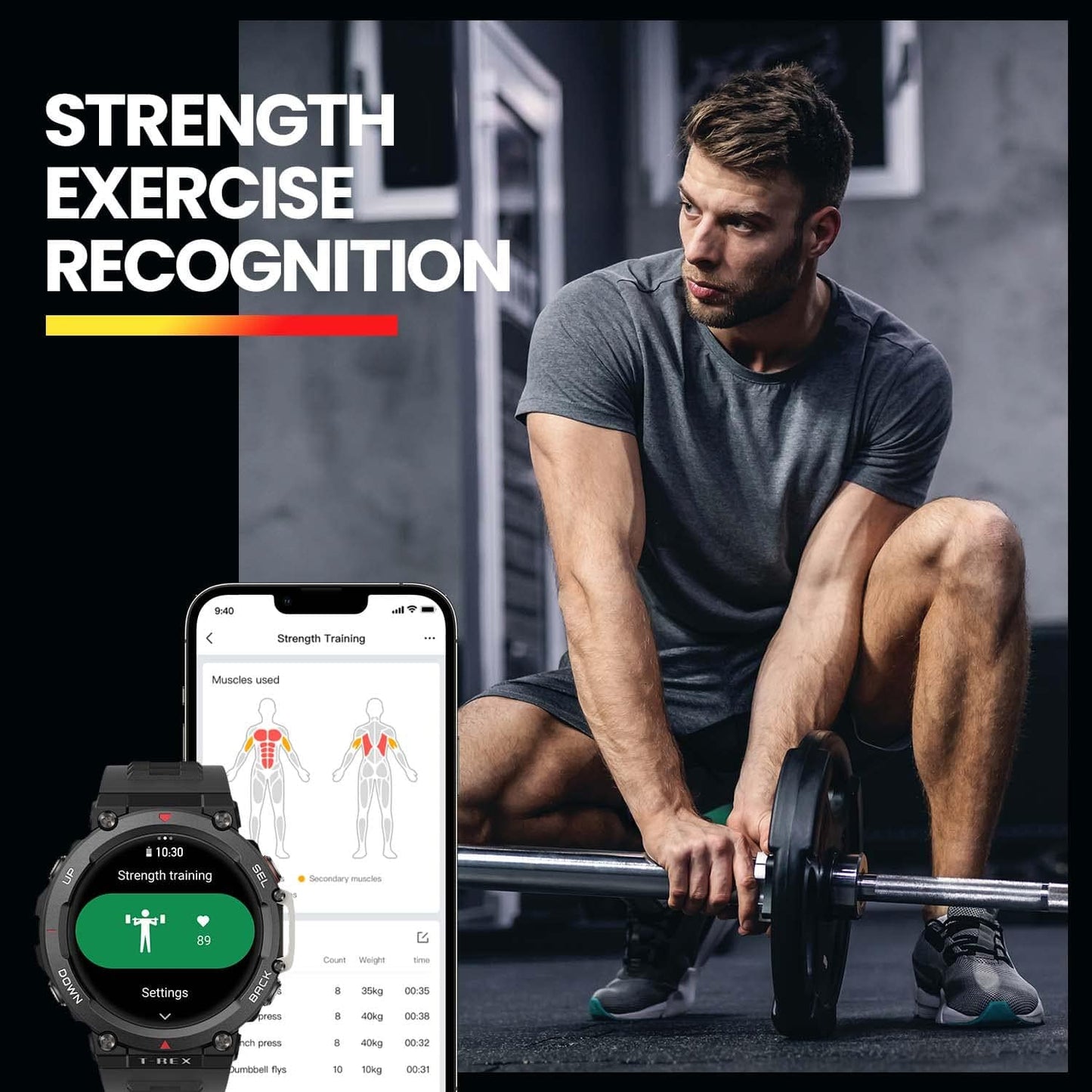 Reloj inteligente Amazfit T-Rex Ultra para hombre, duración de la batería de 20 días, buceo en apnea de 30 m, GPS de doble banda y soporte para mapas sin conexión, resistente al agua hasta 100 m, reloj deportivo para exteriores de grado militar, negro 