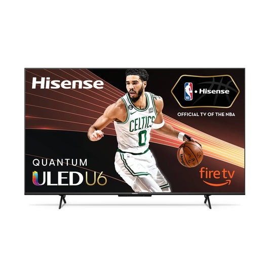 Hisense Serie U6HF de 58 pulgadas ULED 4K UHD Smart Fire TV (58U6HF) - QLED, Dolby Vision de 600 nits, HDR 10 plus, velocidad de movimiento 240, control remoto por voz, compatible con Alexa, negro