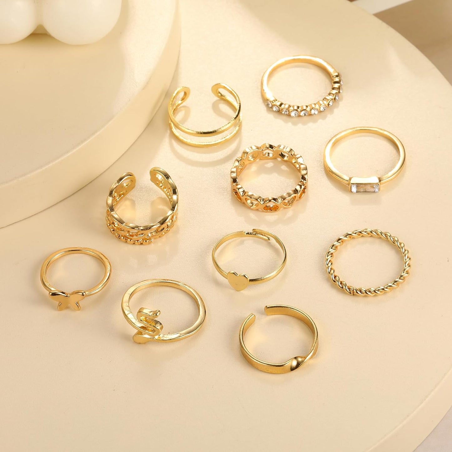 ÌF ME 24 Pcs Gold Vintage Knuckle Rings Set for Women Girls, Boho Dainty Stackable Midi Finger Rings, Snake Butterfly Signet Fashion Ring Pack Jewelry Gifts. Xpress