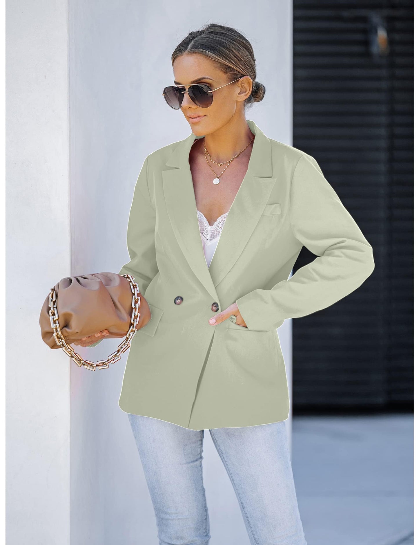 luvamia Blazer Jackets for Women Work Casual Office Long Sleeve Fashion Dressy Business Outfits