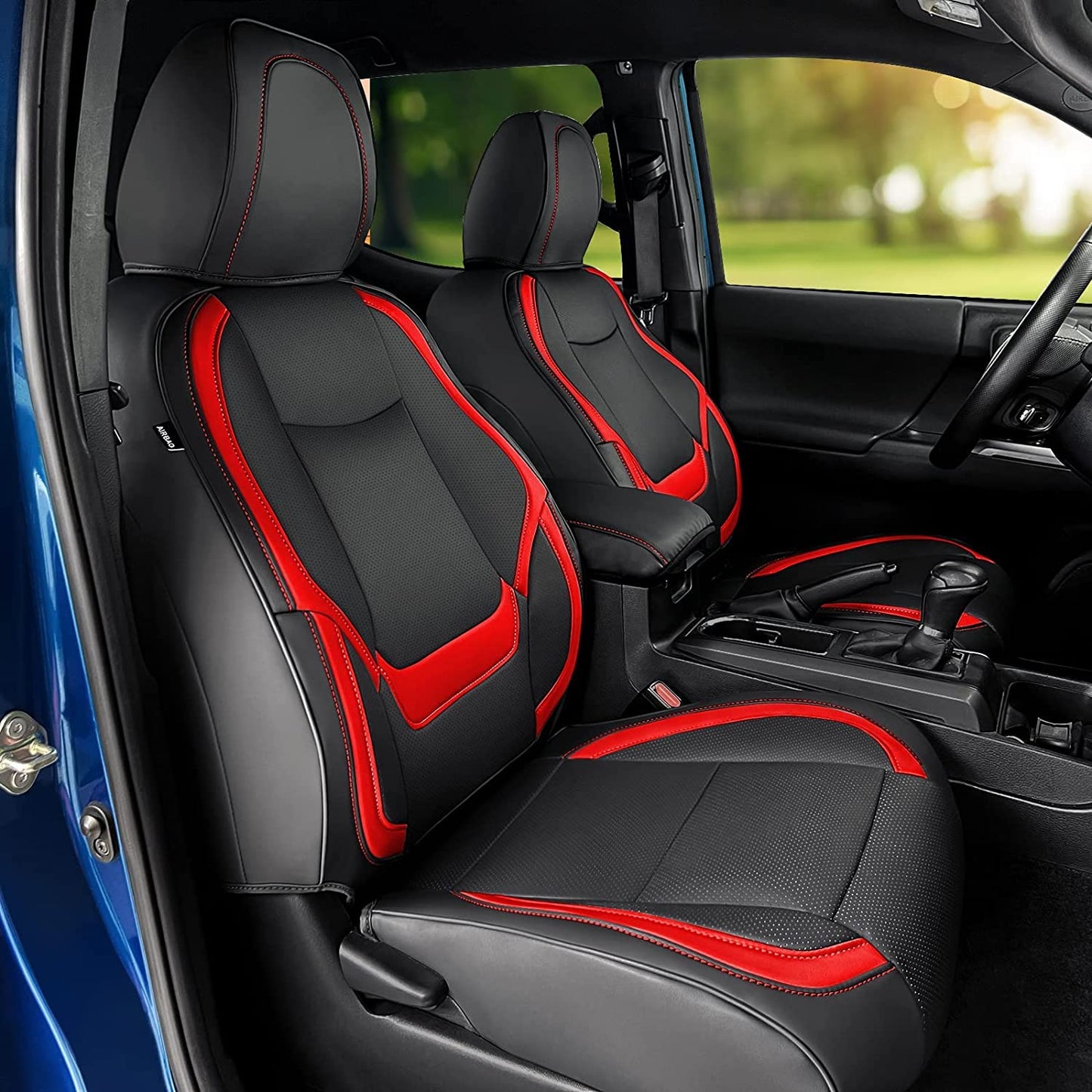 DrCarNow Fundas de asiento para Toyota Tacoma, aptas para 2016-2021 2022 2023 para Toyota Tacoma Funda de asiento de cuero Crew Cab/Doble cabina impermeable para accesorios Tacoma (no compatible con Toyota Tacoma de cuarta generación) 