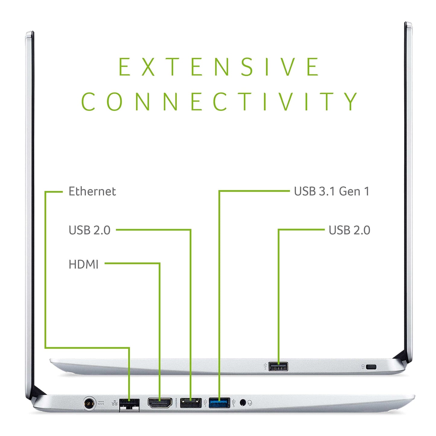 Portátil delgado Acer Aspire 3 A315-24P-R7VH | Pantalla IPS Full HD de 15,6" | Procesador AMD Ryzen 3 7320U de cuatro núcleos | Gráficos AMD Radeon | 8GB LPDDR5 | SSD NVMe de 128GB | Wi-Fi 6 | Windows 11 Home en modo S 