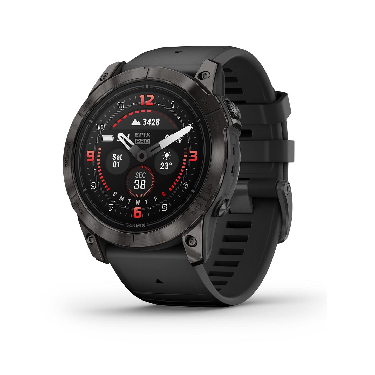 Garmin epix Pro (Gen 2) Sapphire Edition, 51 mm, reloj inteligente de alto rendimiento, tecnología de entrenamiento avanzada, linterna incorporada, negro 