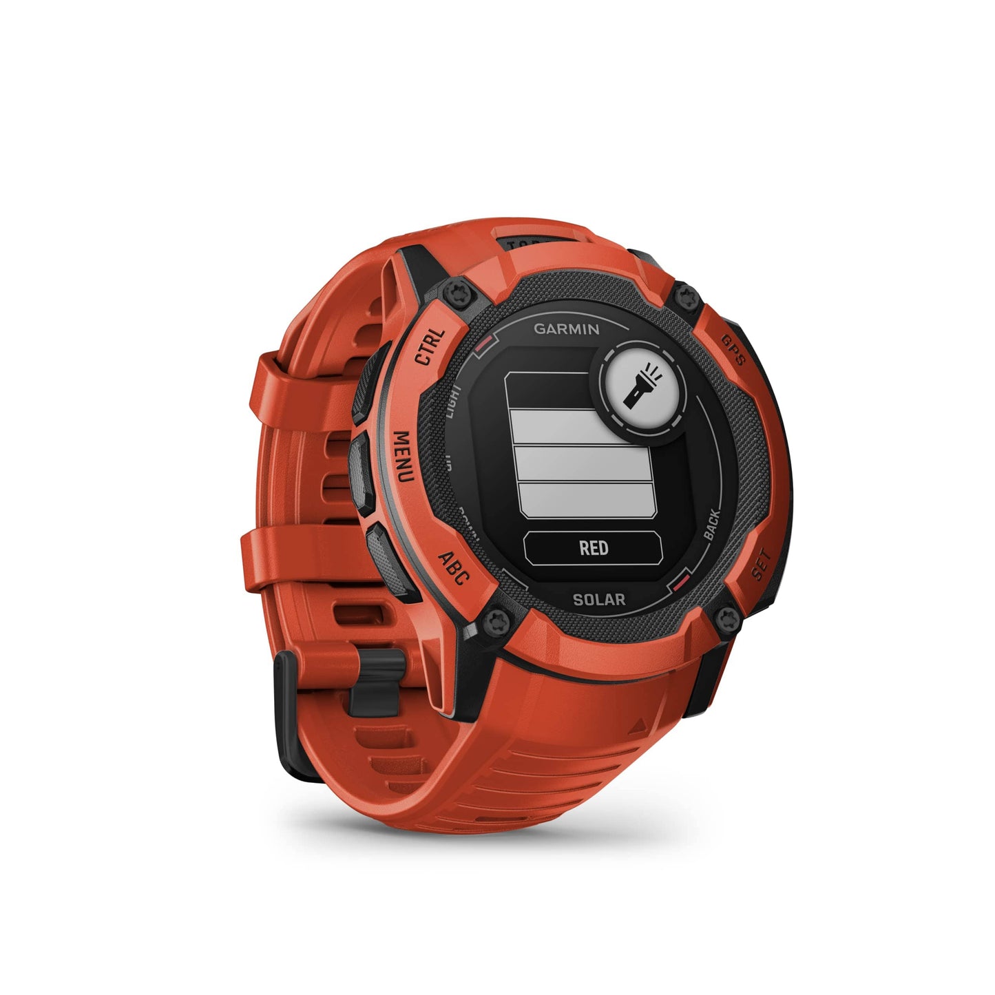 Garmin Instinct 2X Solar, montre intelligente GPS robuste, lampe de poche intégrée, capacité de charge solaire, GNSS multibande, mousse 