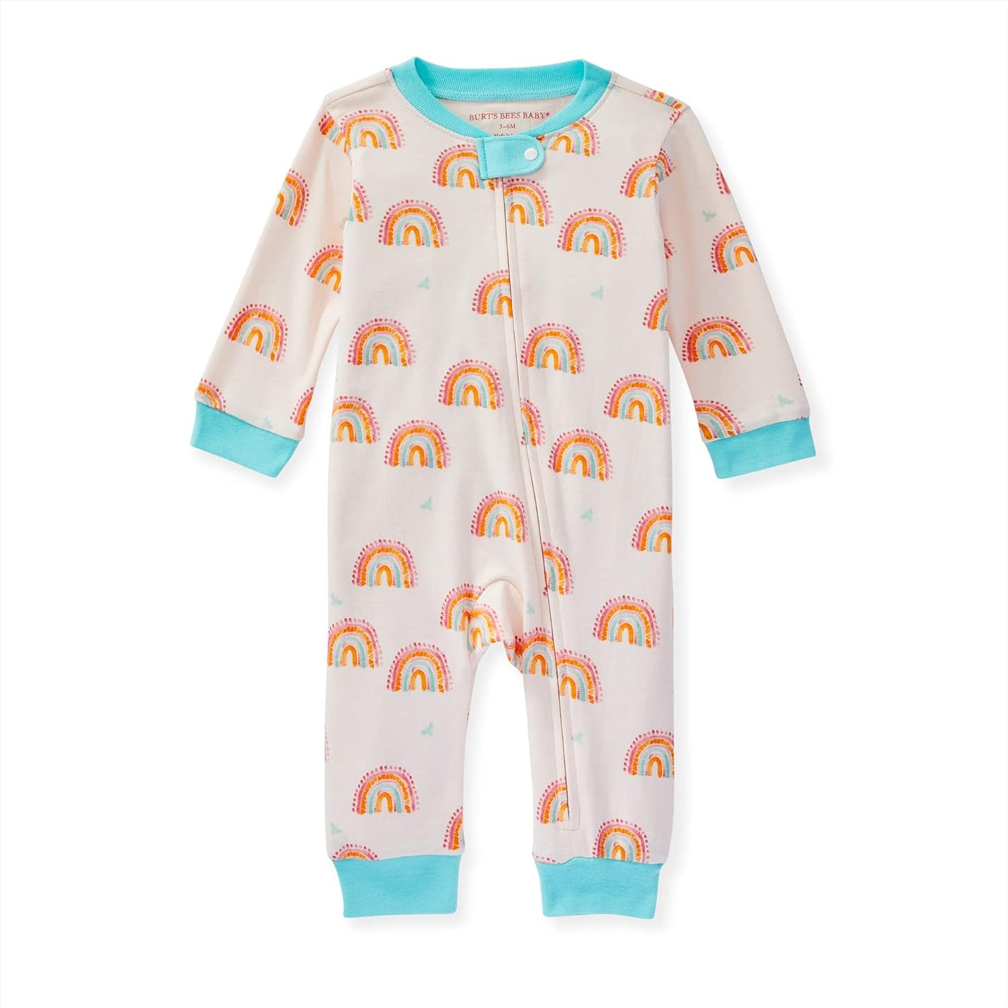 Burt's Bees Baby Baby Girls' Sleep and Play Pajamas, 100% Organic Cotton One-Piece Romper Jumpsuit Zip Front Pjs Xpress