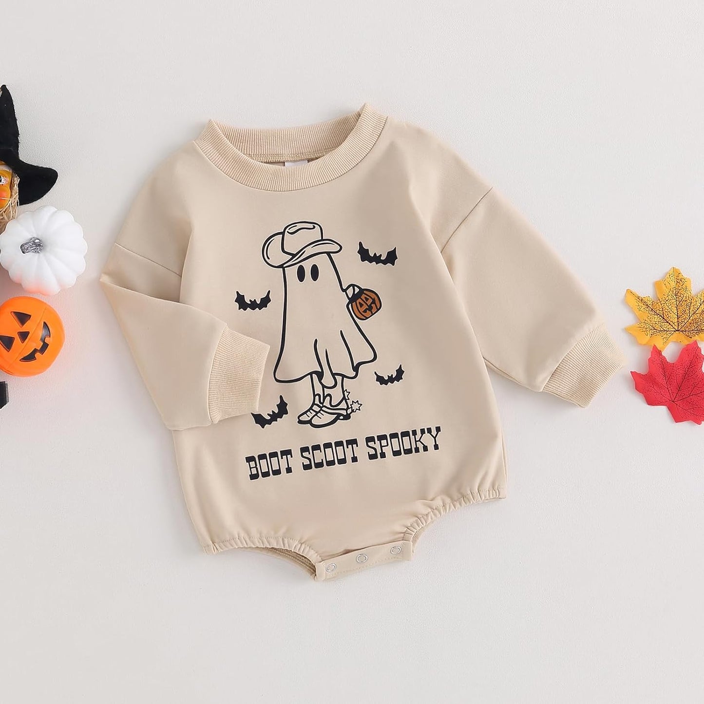 FYBITBO Halloween Baby Girl Boy Clothes Pumpkin Romper Sweatshirt Onesie Long Sleeve Bodysuit Top Fall Winter Outfit Xpress