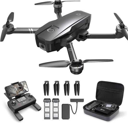 Holy Stone HS720 Drone GPS avec caméra pour adultes 4K UHD, conforme à l'identification à distance FAA, temps de vol de 52 minutes, quadricoptère pliable avec moteur sans balais, retour automatique à la maison, suivez-moi, longue portée de contrôle 