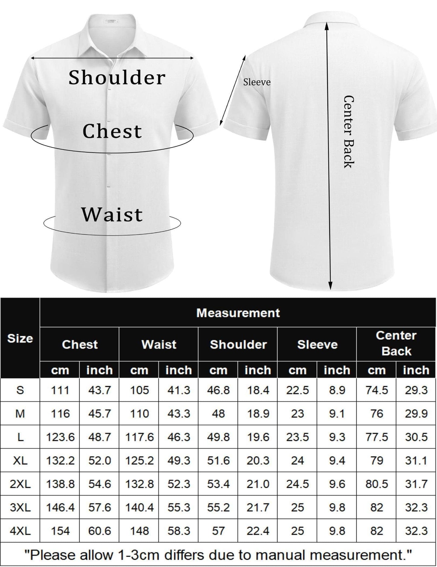 COOFANDY Men's Linen Shirts Short Sleeve Casual Shirts Button Down Shirt for Men Beach Summer Wedding Shirt