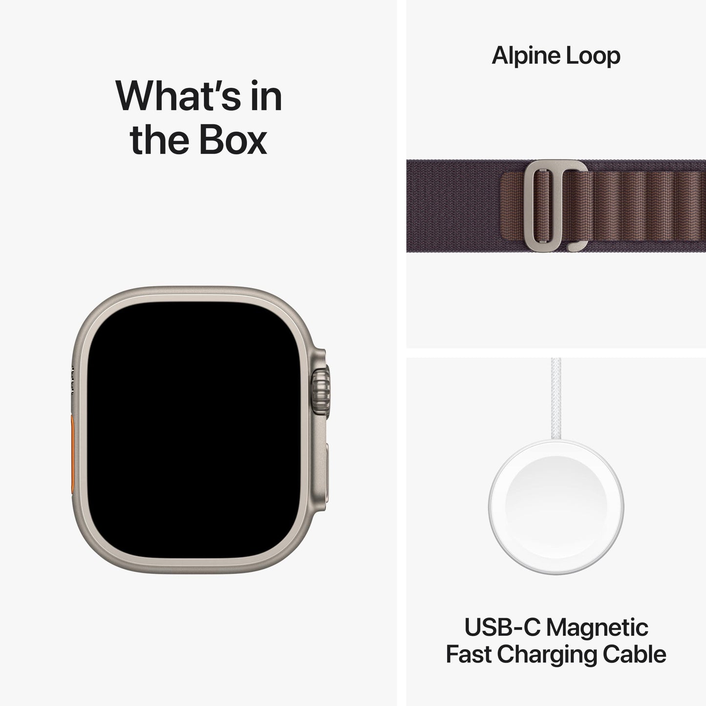 Montre intelligente Apple Watch Ultra 2 [GPS + Cellular 49 mm] avec boîtier en titane robuste et bracelet océan blanc. Tracker d'activité, GPS de précision, bouton d'action, durée de vie de la batterie extra longue, écran Retina lumineux 