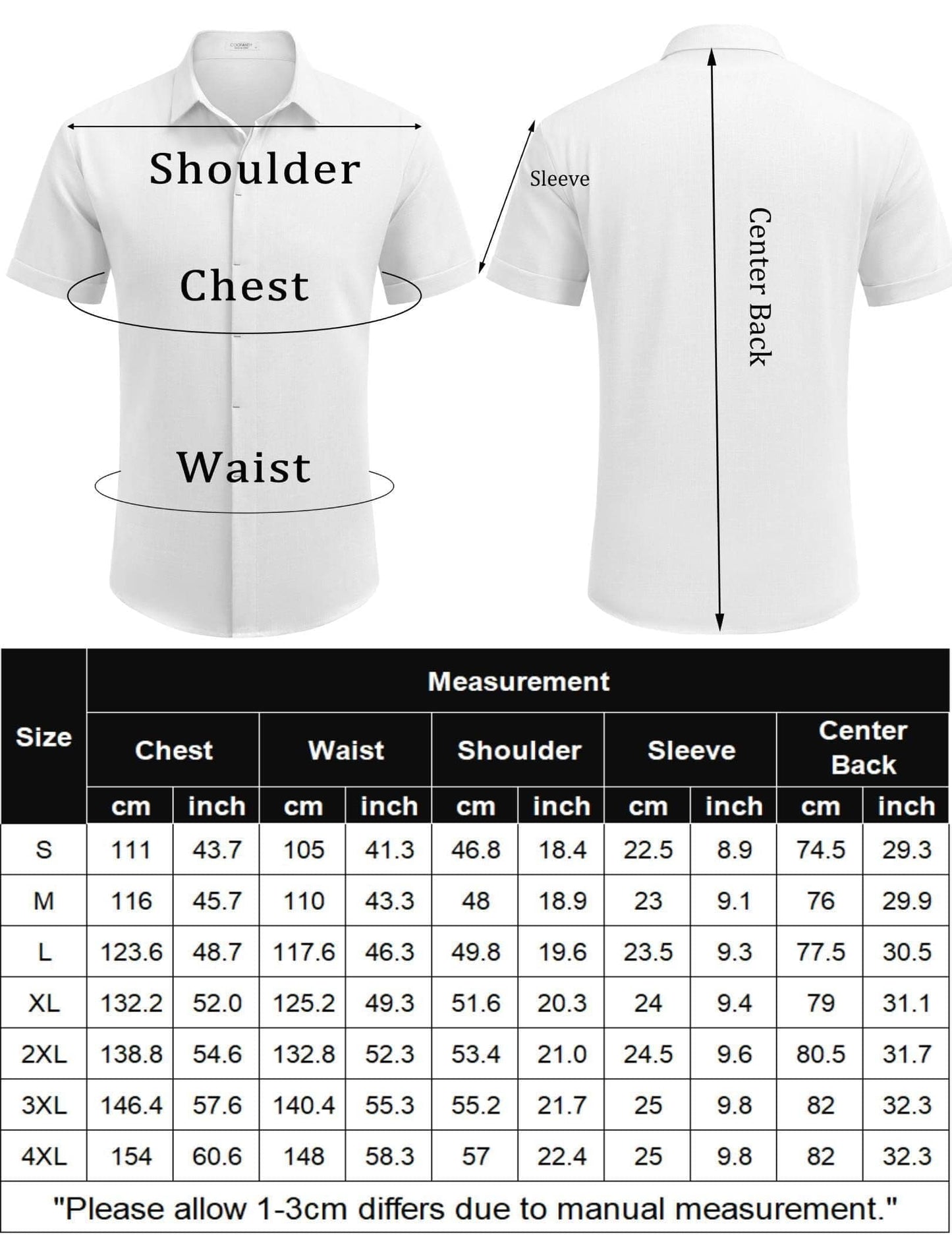 COOFANDY Men's Linen Shirts Short Sleeve Casual Shirts Button Down Shirt for Men Beach Summer Wedding Shirt