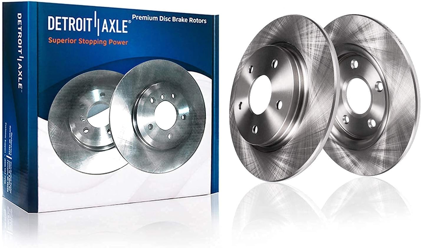 Detroit Axle - Kit de frein pour Toyota Camry 2007-2011, Avalon 2008-2012, Lexus ES350 2007-2012 Remplacement 2009 2010 Rotors de frein à disque Plaquettes de frein en céramique Kit de freins et rotors avant et arrière 