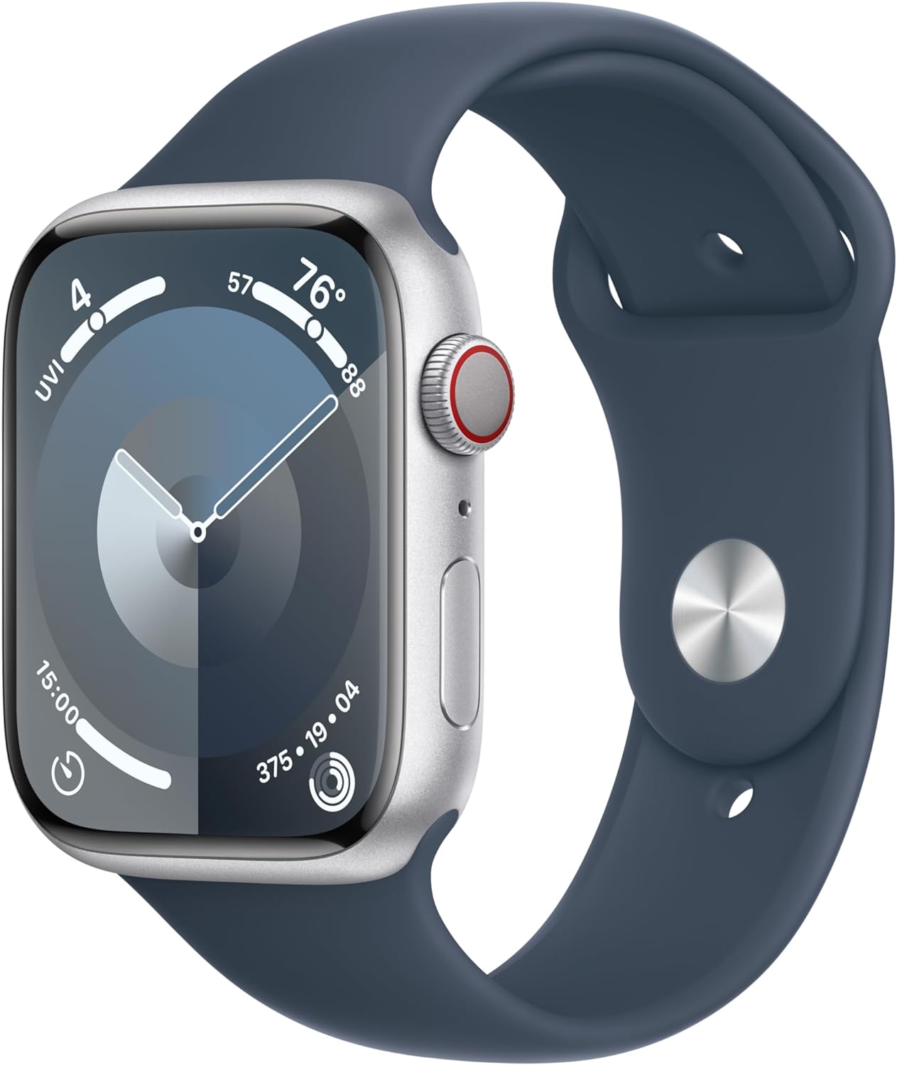 Montre intelligente Apple Watch Series 9 [GPS + Cellular 45 mm] avec boîtier en acier inoxydable doré et boucle milanaise dorée. Tracker d'activité, applications d'oxygène dans le sang et d'ECG, écran Retina toujours actif 