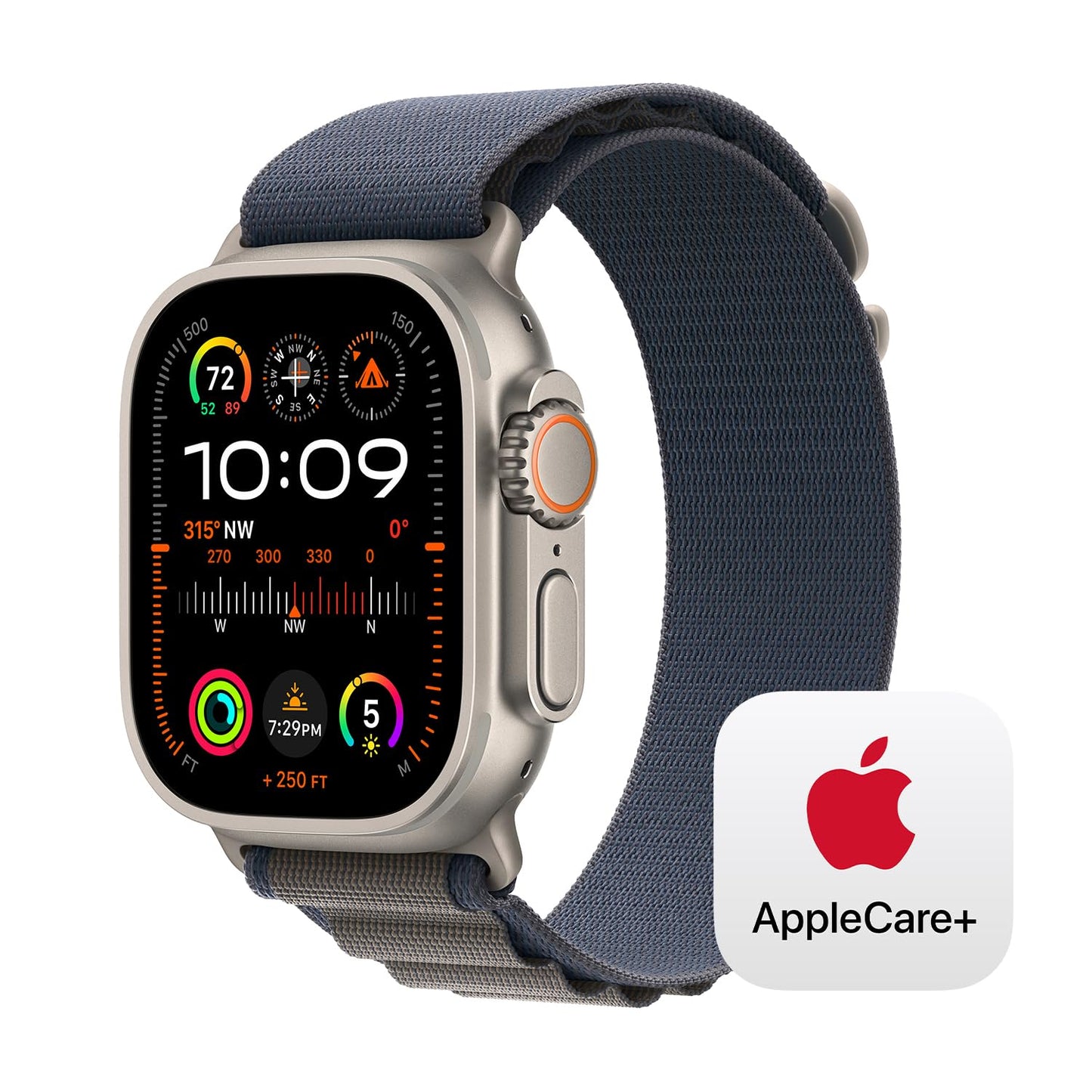 Reloj inteligente Apple Watch Ultra 2 [GPS + Cellular 49 mm] con caja de titanio resistente y correa azul océano. Monitor de actividad física, GPS de precisión, botón de acción, batería de duración extralarga, pantalla Retina brillante 