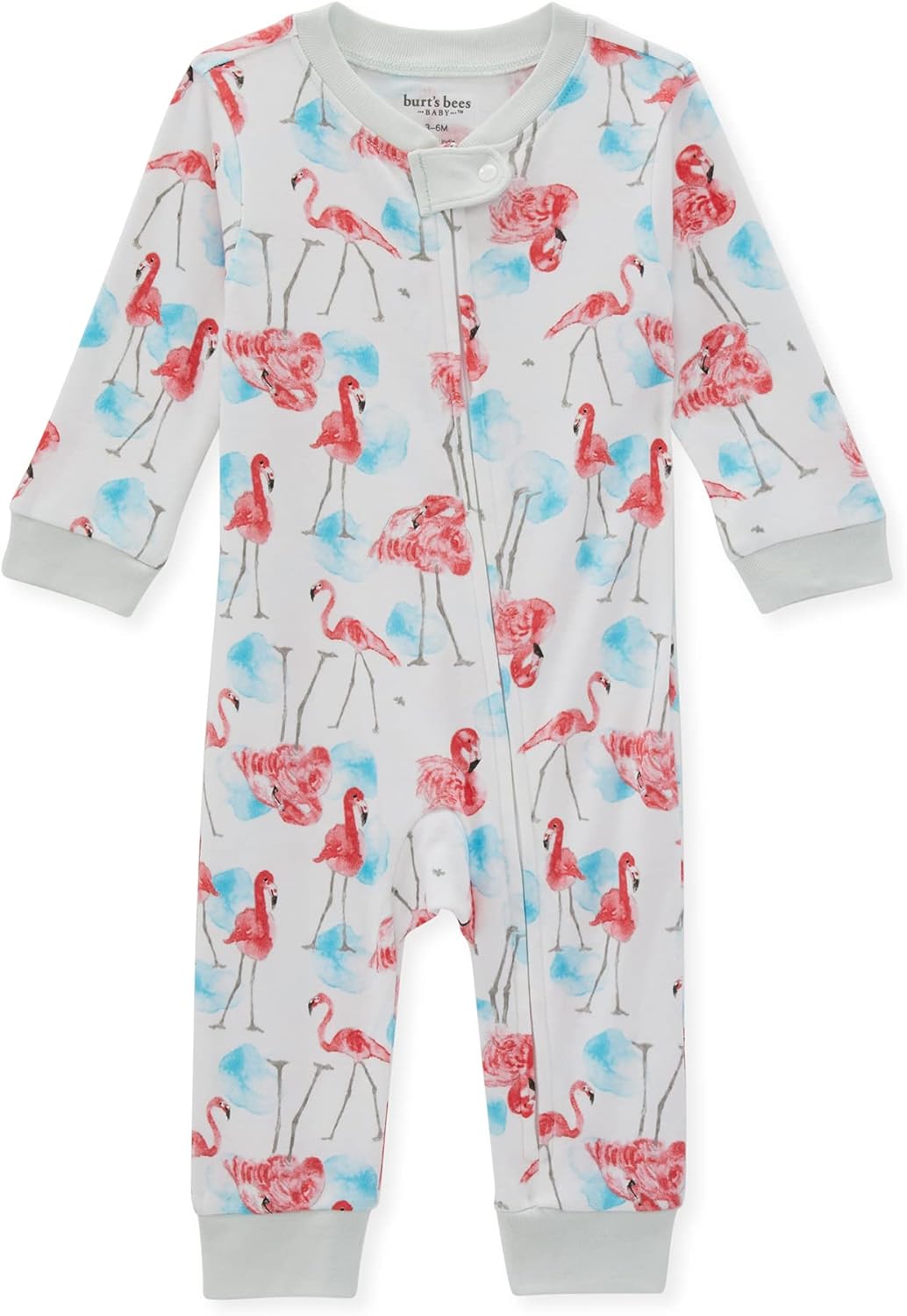 Burt's Bees Baby Baby Girls' Sleep and Play Pajamas, 100% Organic Cotton One-Piece Romper Jumpsuit Zip Front Pjs Xpress