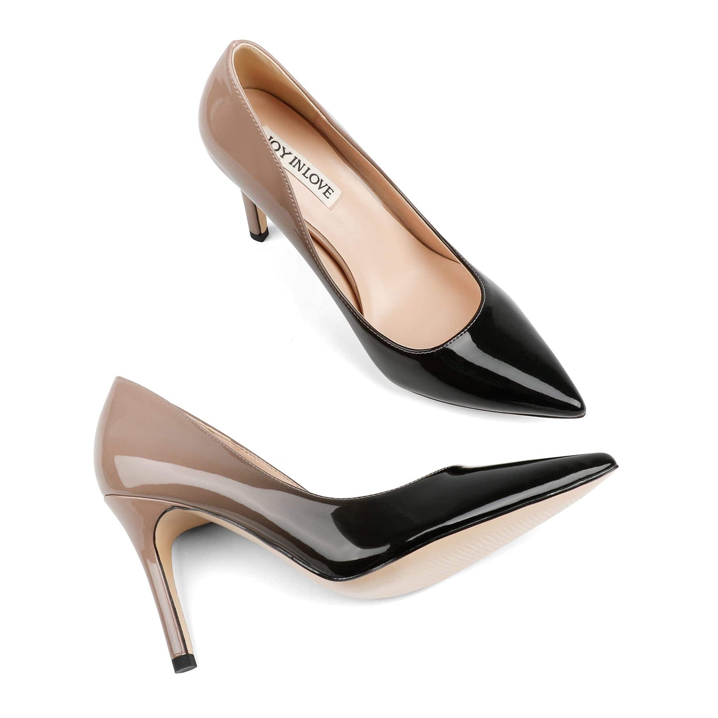 JOY IN LOVE Women's Pumps Shoes 3.5" High Heels Pointy Toe Stiletto Pumps