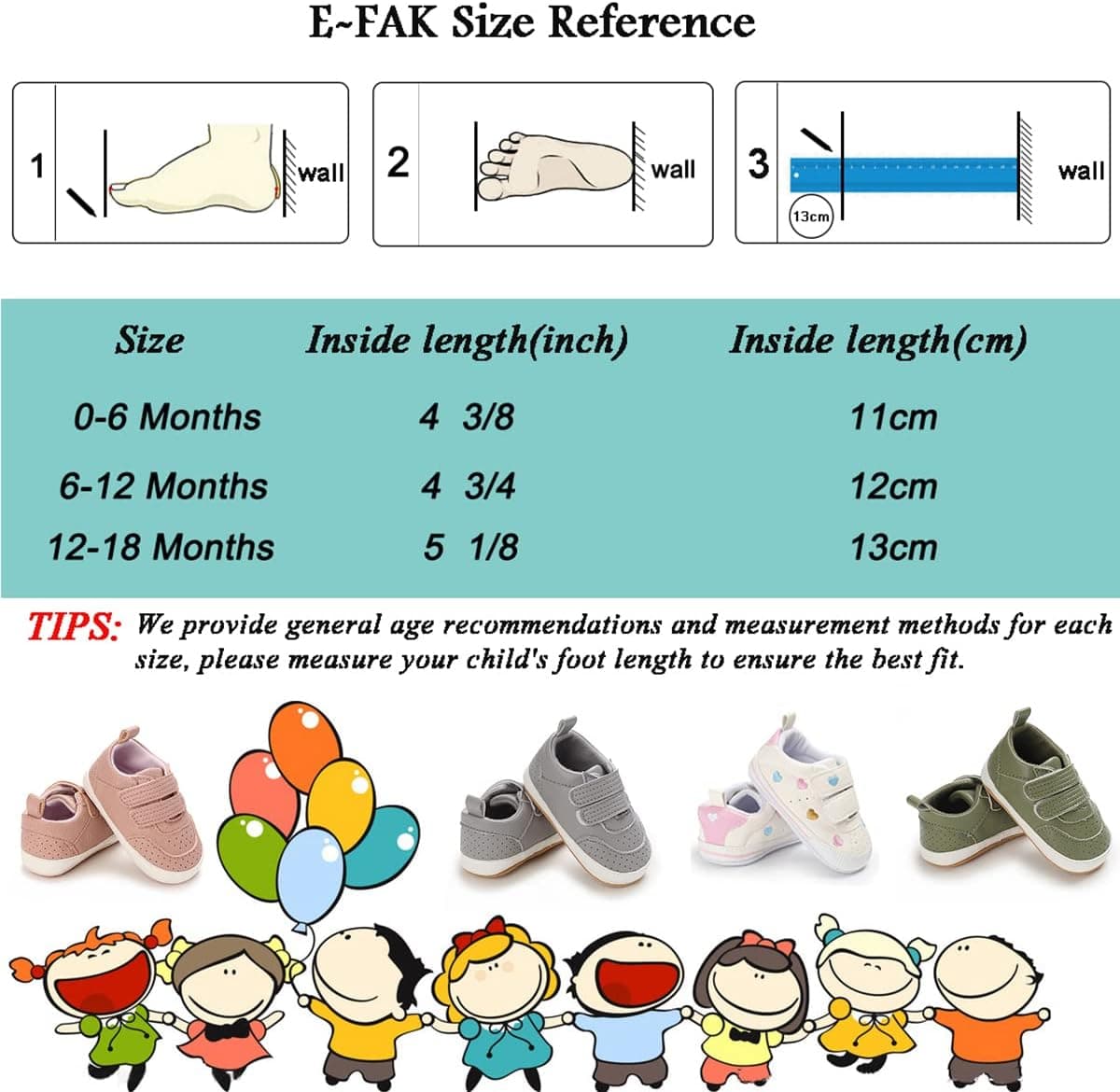 E-FAK Baby Shoes Boys Girls Infant Sneakers Non-Slip Rubber Sole Toddler Crib First Walker Shoes Xpress