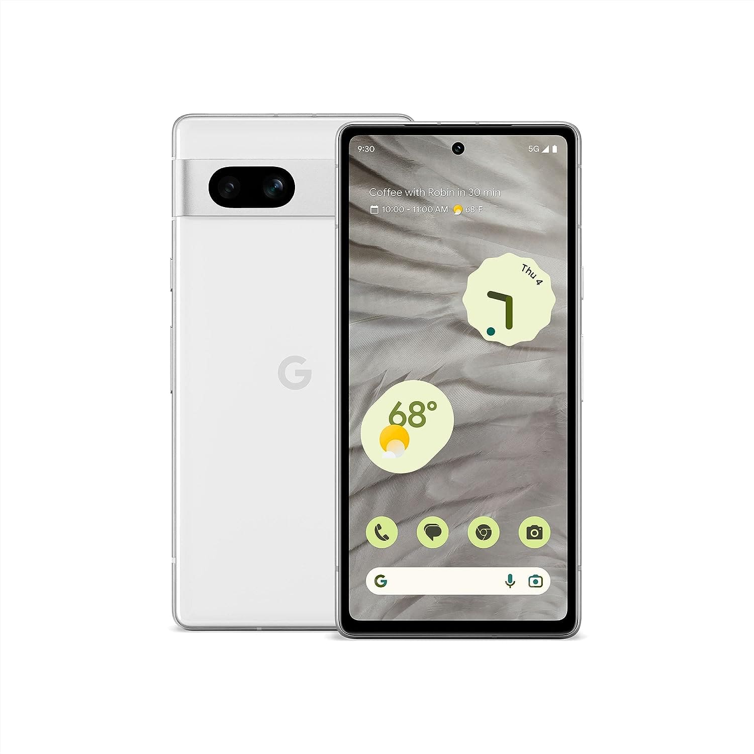 Google Pixel 7a - Celular Android desbloqueado con lente gran angular y batería de 24 horas - 128 GB - Nieve 