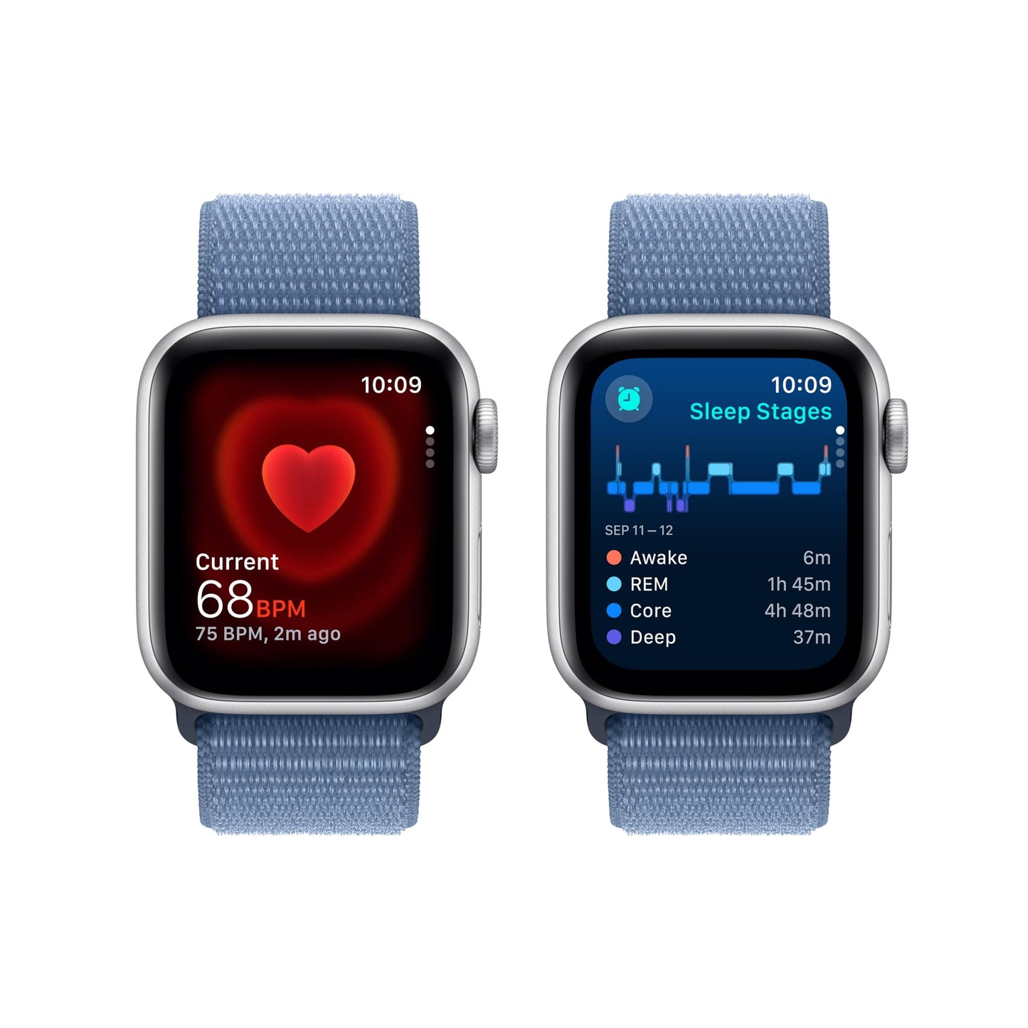 Apple Watch SE (2.ª generación) [GPS 40 mm] Smartwatch con caja de aluminio Midnight y correa deportiva Midnight S/M. Seguimiento de actividad física y sueño, Detección de accidentes, Monitor de frecuencia cardíaca 