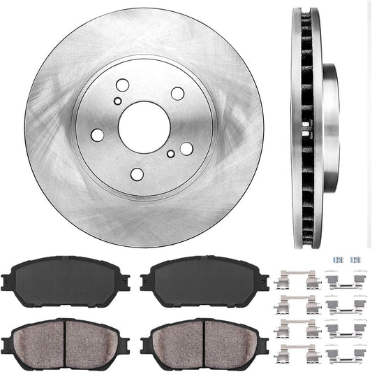 Callahan Front Brake Kit for Toyota Camry Avalon Sienna Solara Lexus ES300 Disc Brakes Rotors and Ceramic Brake Pads Replacement : 11.65" inch Rotor