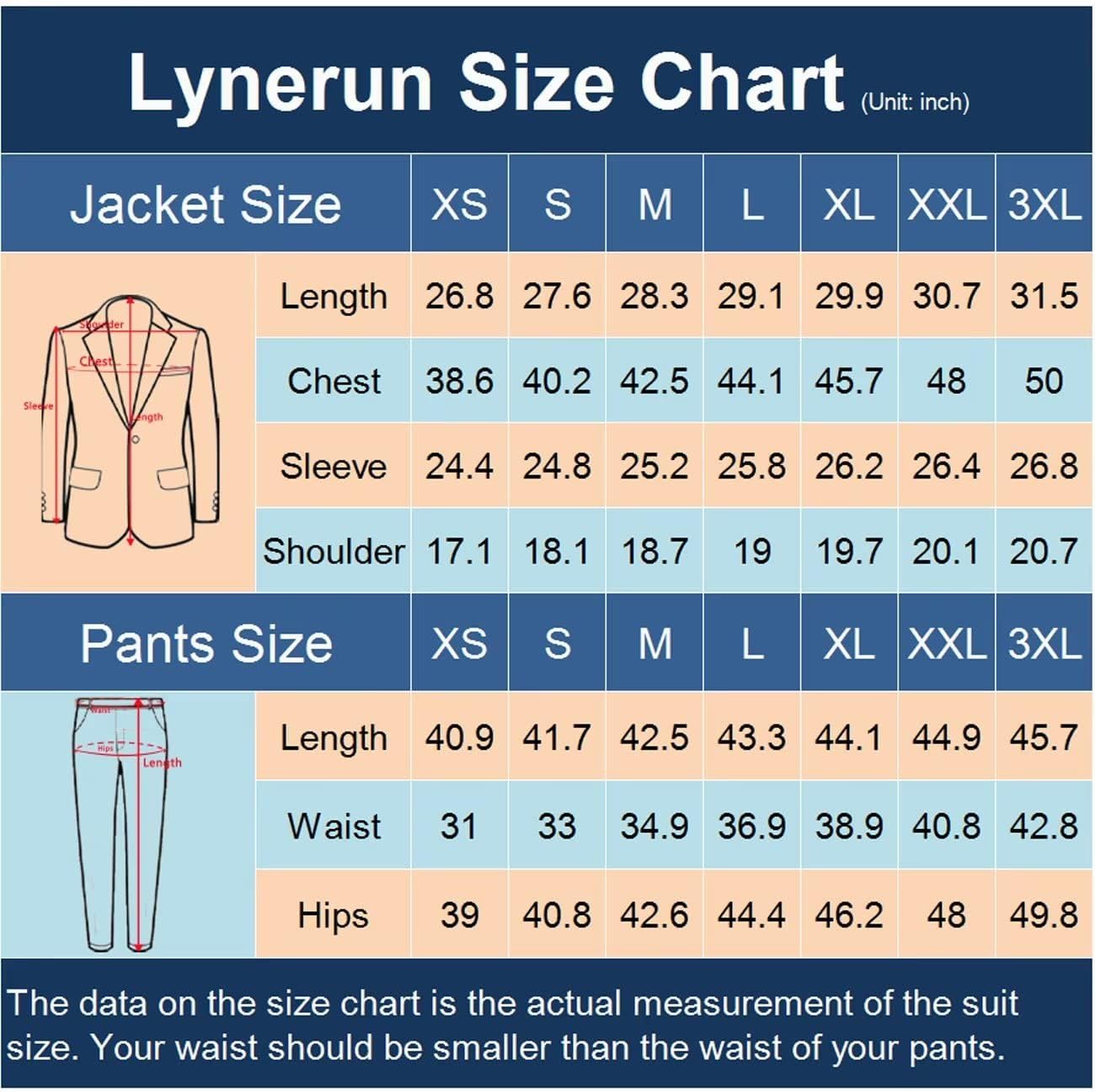 Mens Slim Fit 2 Piece Suit Two Button Notched Lapel Solid Suit Jacket Pants Set Tuxedo for Prom