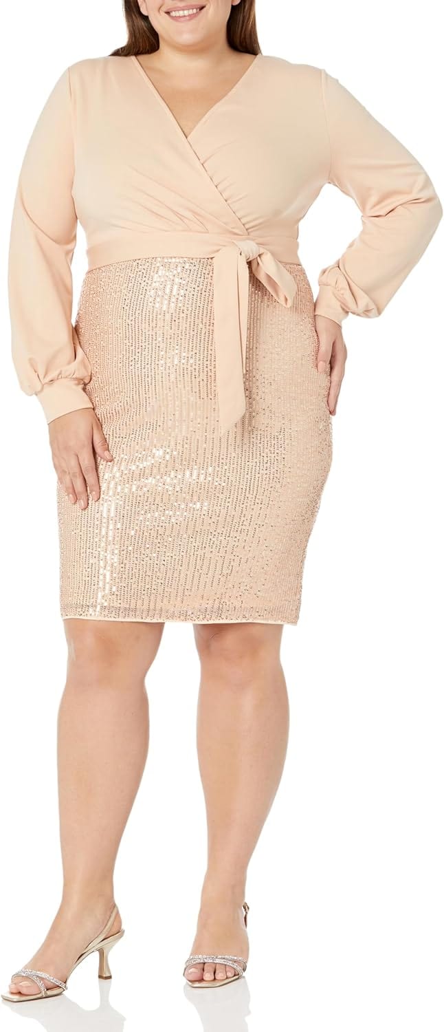 GRACE KARIN Women's Sequin Sparkly Party Dress Cocktail Bodycon Glitter Dresses Long Sleeve Xpress