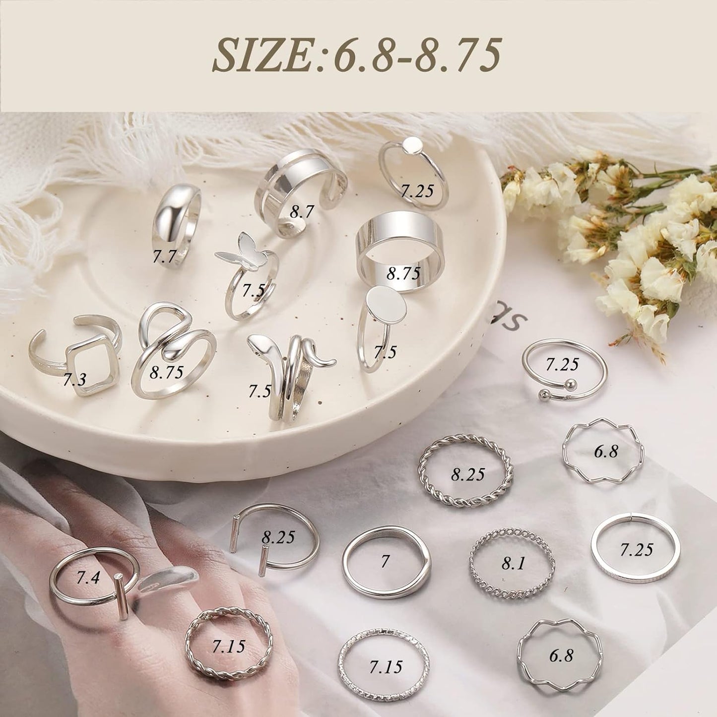 ÌF ME 24 Pcs Gold Vintage Knuckle Rings Set for Women Girls, Boho Dainty Stackable Midi Finger Rings, Snake Butterfly Signet Fashion Ring Pack Jewelry Gifts. Xpress