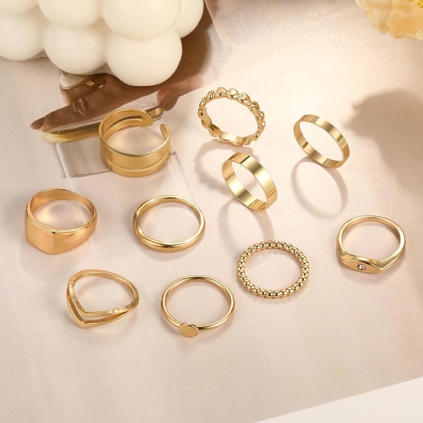 ÌF ME 24 Pcs Gold Vintage Knuckle Rings Set for Women Girls, Boho Dainty Stackable Midi Finger Rings, Snake Butterfly Signet Fashion Ring Pack Jewelry Gifts. Xpress