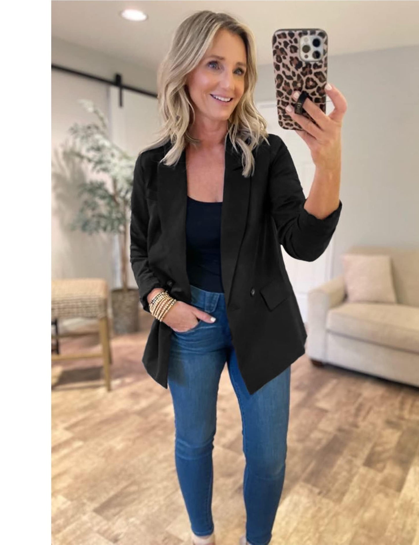 luvamia Blazer Jackets for Women Work Casual Office Long Sleeve Fashion Dressy Business Outfits